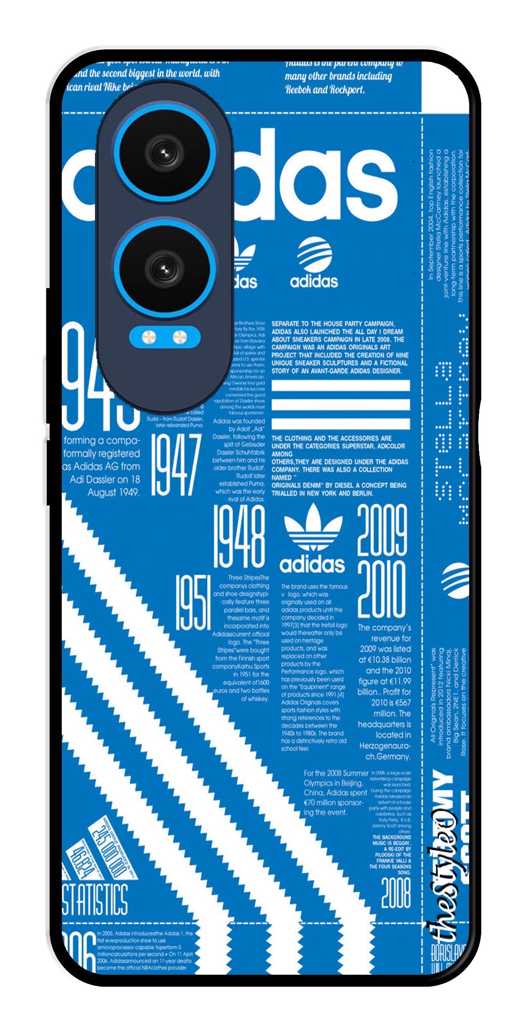 Adidas Design Metal Mobile Case for OnePlus Nord CE4 Lite Adidas Design Metal Mobile Case for OnePlus Nord CE4 Lite (Design No -58)