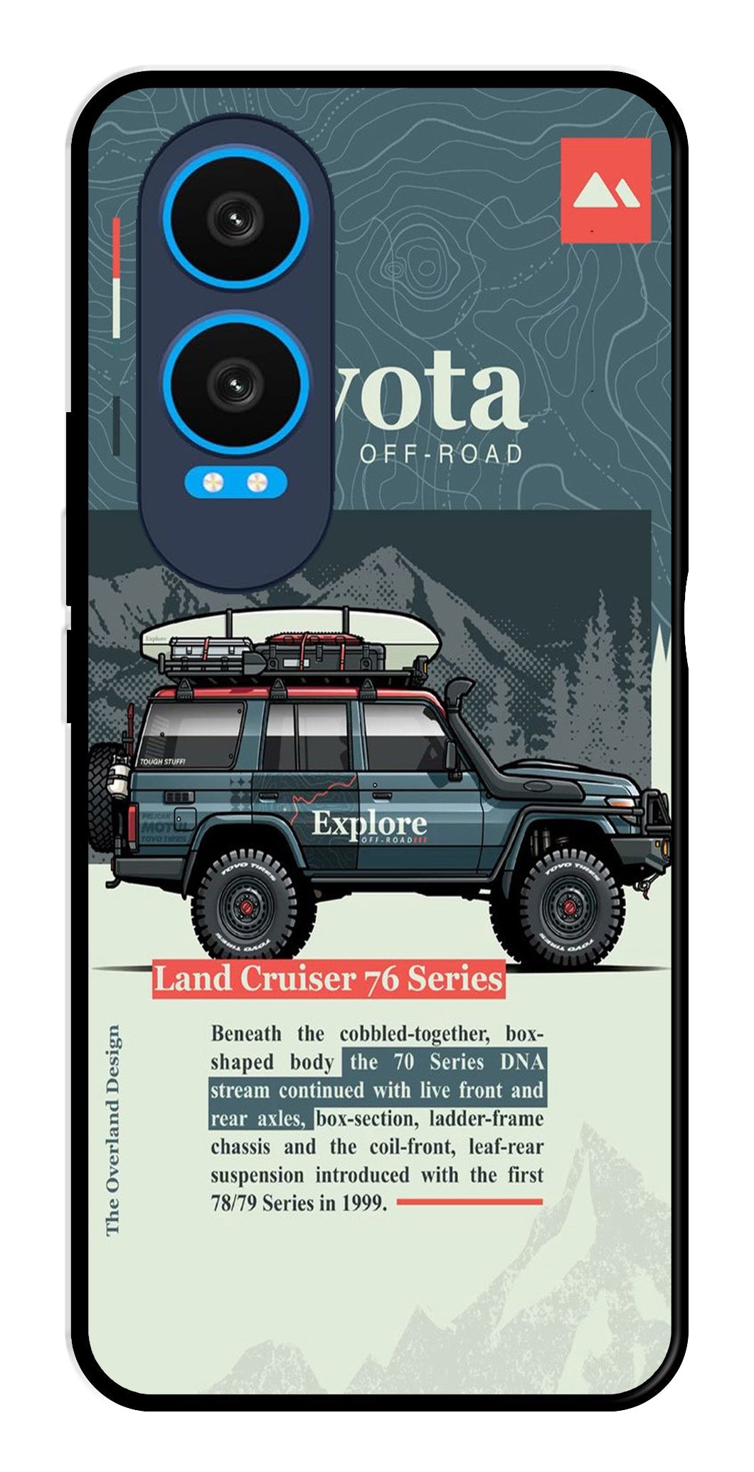 Land Cruiser Metal Mobile Case for OnePlus Nord CE4 Lite Land Cruiser Metal Mobile Case for OnePlus Nord CE4 Lite (Design No -78)