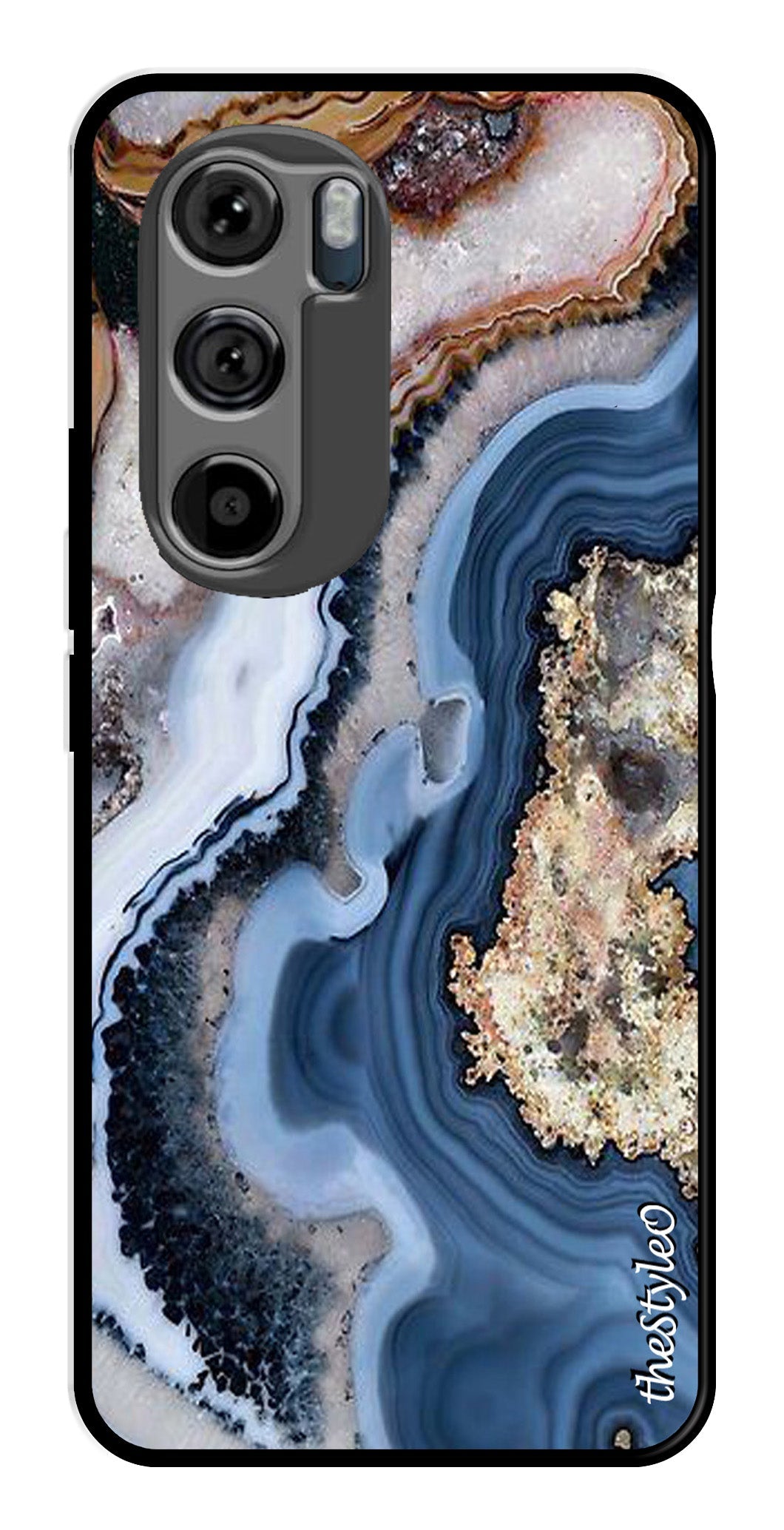 Floral Pattern Metal Mobile Case for Moto Edge 30 Floral Pattern Metal Mobile Case for Moto Edge 30 (Design No -52)