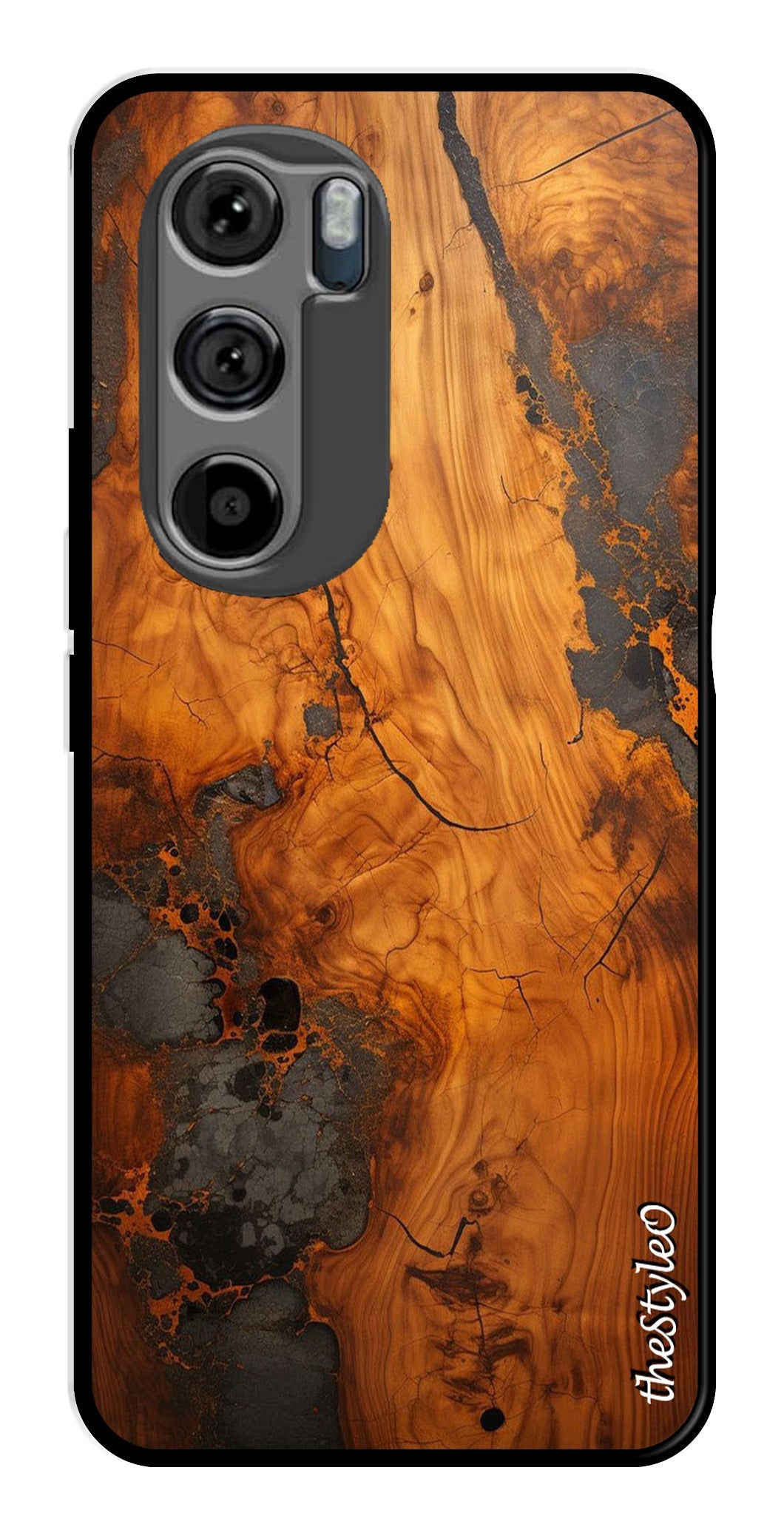 Wooden Design Metal Mobile Case for Moto Edge 30 Wooden Design Metal Mobile Case for Moto Edge 30 (Design No -74)