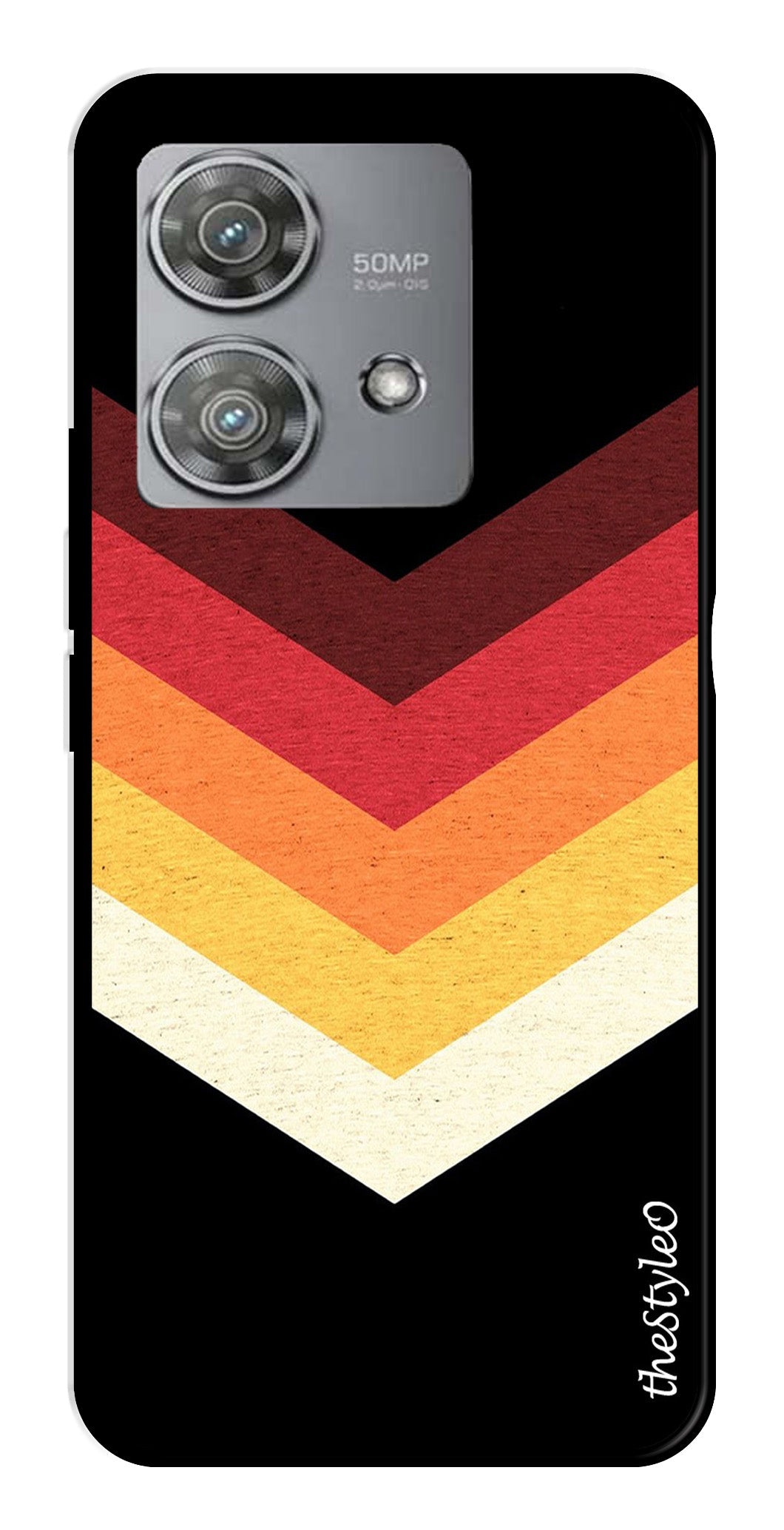 MultiColor Arrow Metal Mobile Case for Moto Edge 40 Neo 5G MultiColor Arrow Metal Mobile Case for Moto Edge 40 Neo 5G (Design No -04)