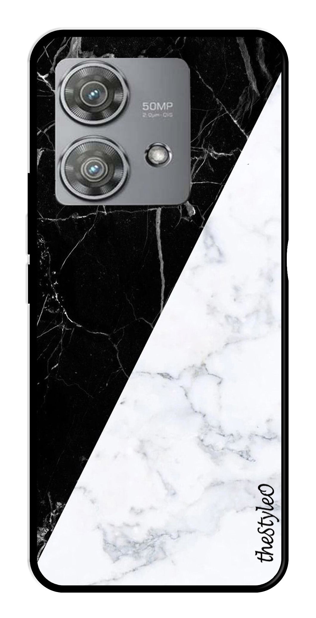 Black White Marble Design Metal Mobile Case for Moto Edge 40 Neo 5G Black White Marble Design Metal Mobile Case for Moto Edge 40 Neo 5G (Design No -09)