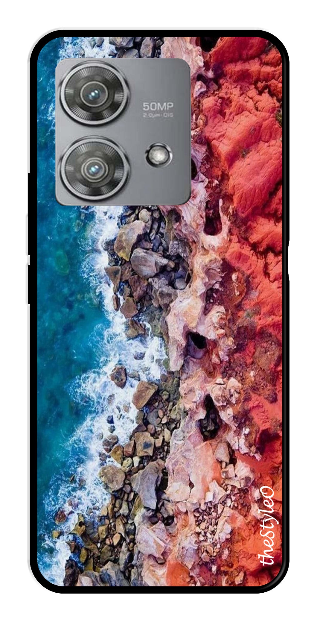 MultiColor Pattern Metal Mobile Case for Moto Edge 40 Neo 5G MultiColor Pattern Metal Mobile Case for Moto Edge 40 Neo 5G (Design No -17)
