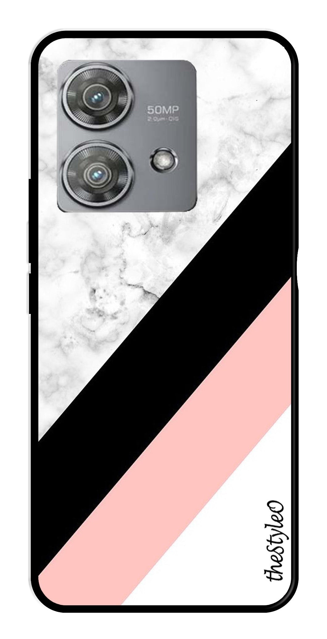 Pink Pattern Metal Mobile Case for Moto Edge 40 Neo 5G Pink Pattern Metal Mobile Case for Moto Edge 40 Neo 5G (Design No -23)
