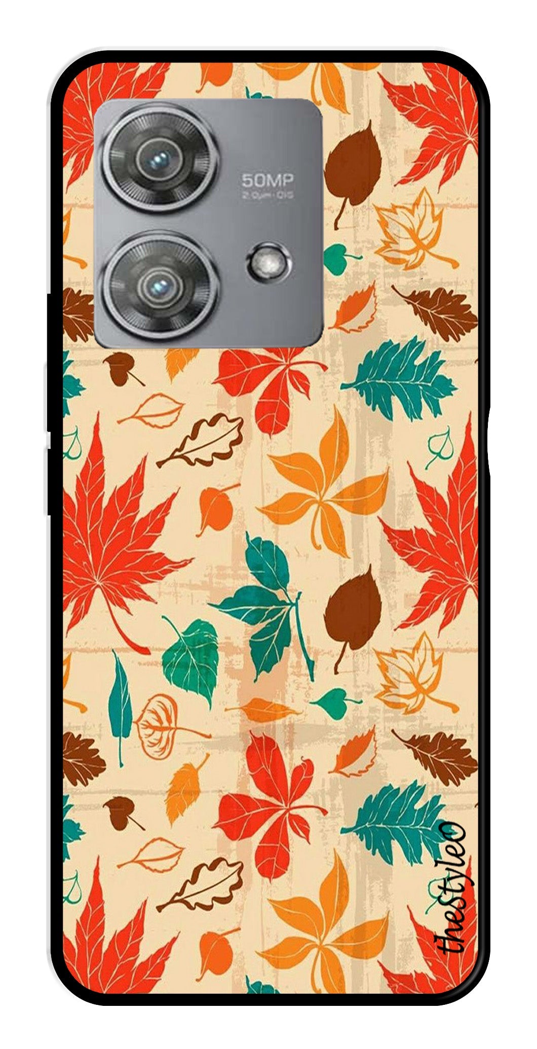 Autumn leaves Metal Mobile Case for Moto Edge 40 Neo 5G Autumn leaves Metal Mobile Case for Moto Edge 40 Neo 5G (Design No -55)