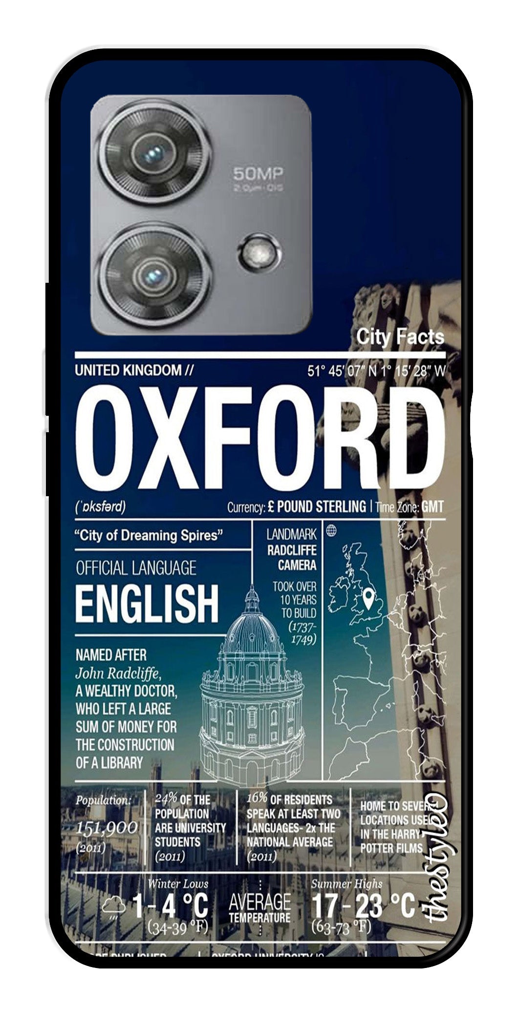 Oxford Metal Mobile Case for Moto Edge 40 Neo 5G Oxford Metal Mobile Case for Moto Edge 40 Neo 5G (Design No -70)