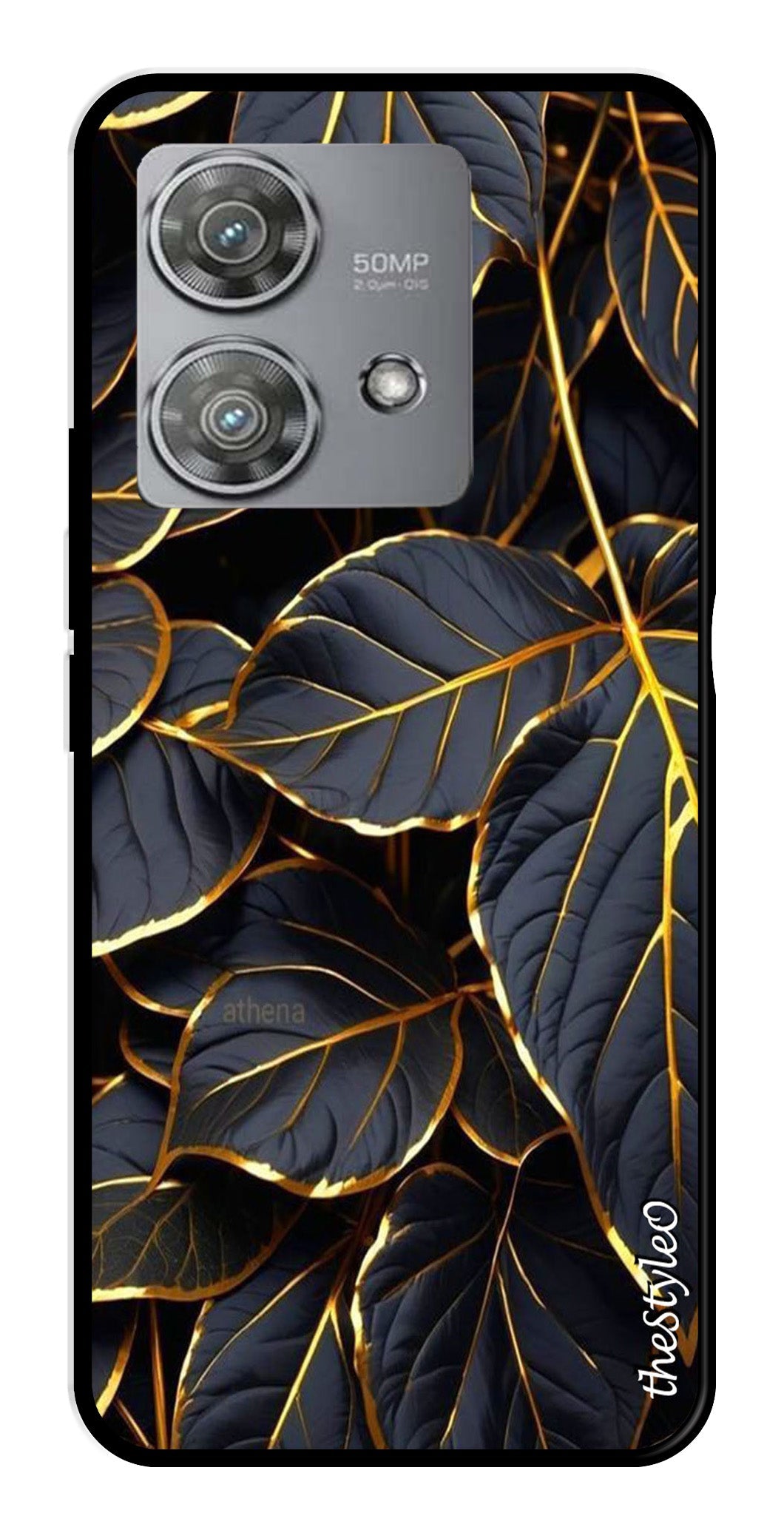 Gold Leaf Metal Mobile Case for Moto Edge 40 Neo 5G Gold Leaf Metal Mobile Case for Moto Edge 40 Neo 5G (Design No -73)