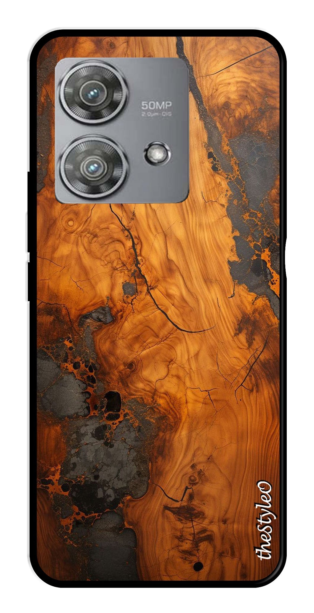 Wooden Design Metal Mobile Case for Moto Edge 40 Neo 5G Wooden Design Metal Mobile Case for Moto Edge 40 Neo 5G (Design No -74)