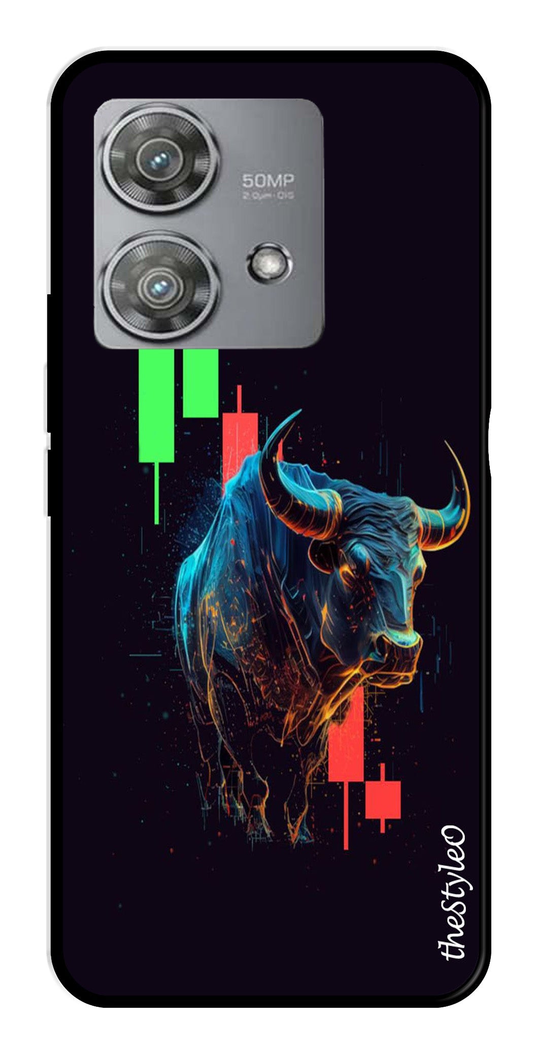 Stock Market Metal Mobile Case for Moto Edge 40 Neo 5G Stock Market Metal Mobile Case for Moto Edge 40 Neo 5G (Design No -77)