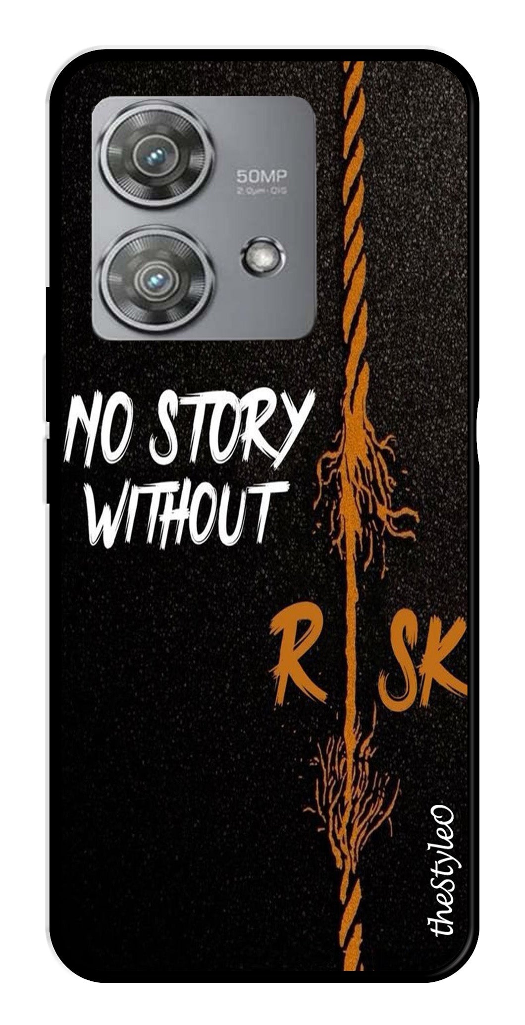 No Story without Risk Metal Mobile Case for Moto Edge 40 Neo 5G No Story without Risk Metal Mobile Case for Moto Edge 40 Neo 5G (Design No -82)