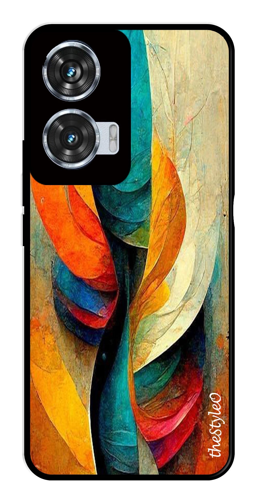 Modern Art Metal Mobile Case for Moto Edge 50 Fusion 5G Modern Art Metal Mobile Case for Moto Edge 50 Fusion 5G (Design No -11)