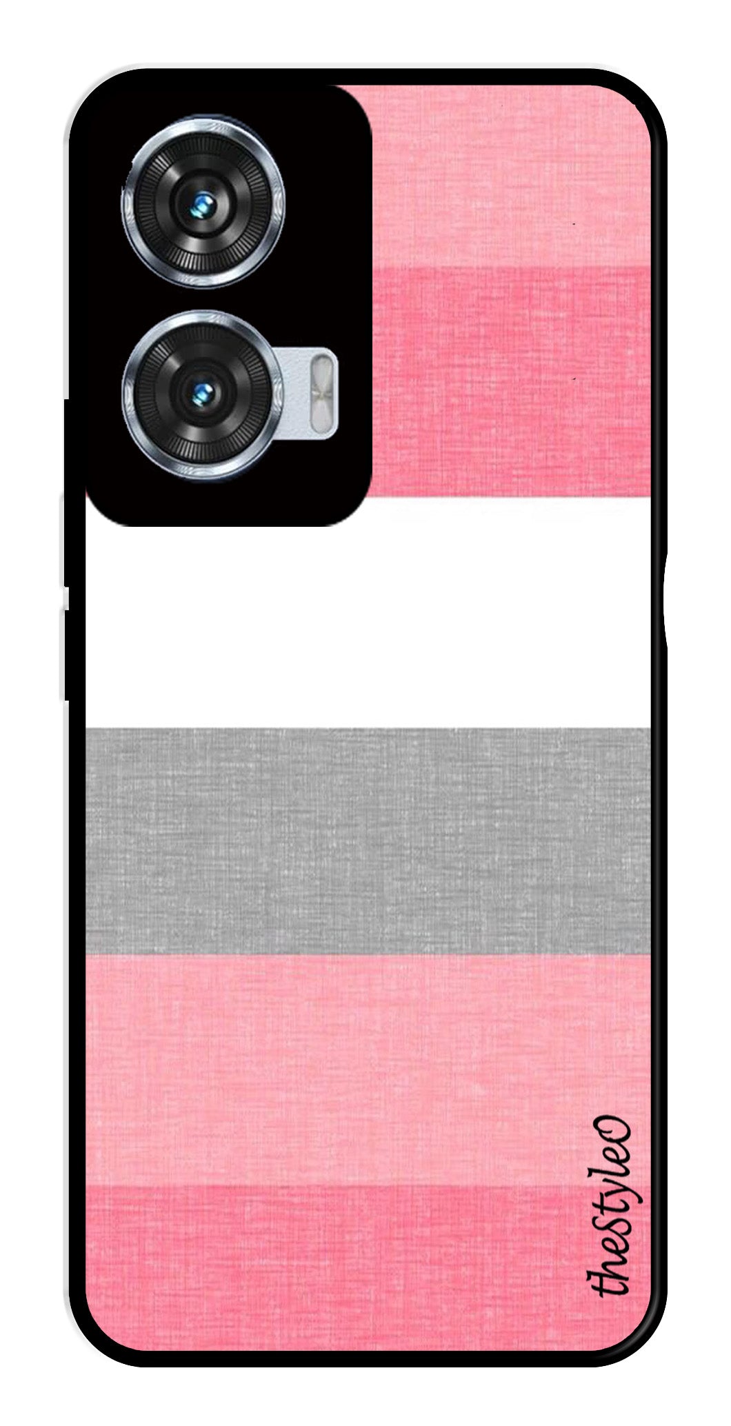 Hearts Pattern Metal Mobile Case for Moto Edge 50 Fusion 5G Hearts Pattern Metal Mobile Case for Moto Edge 50 Fusion 5G (Design No -22)