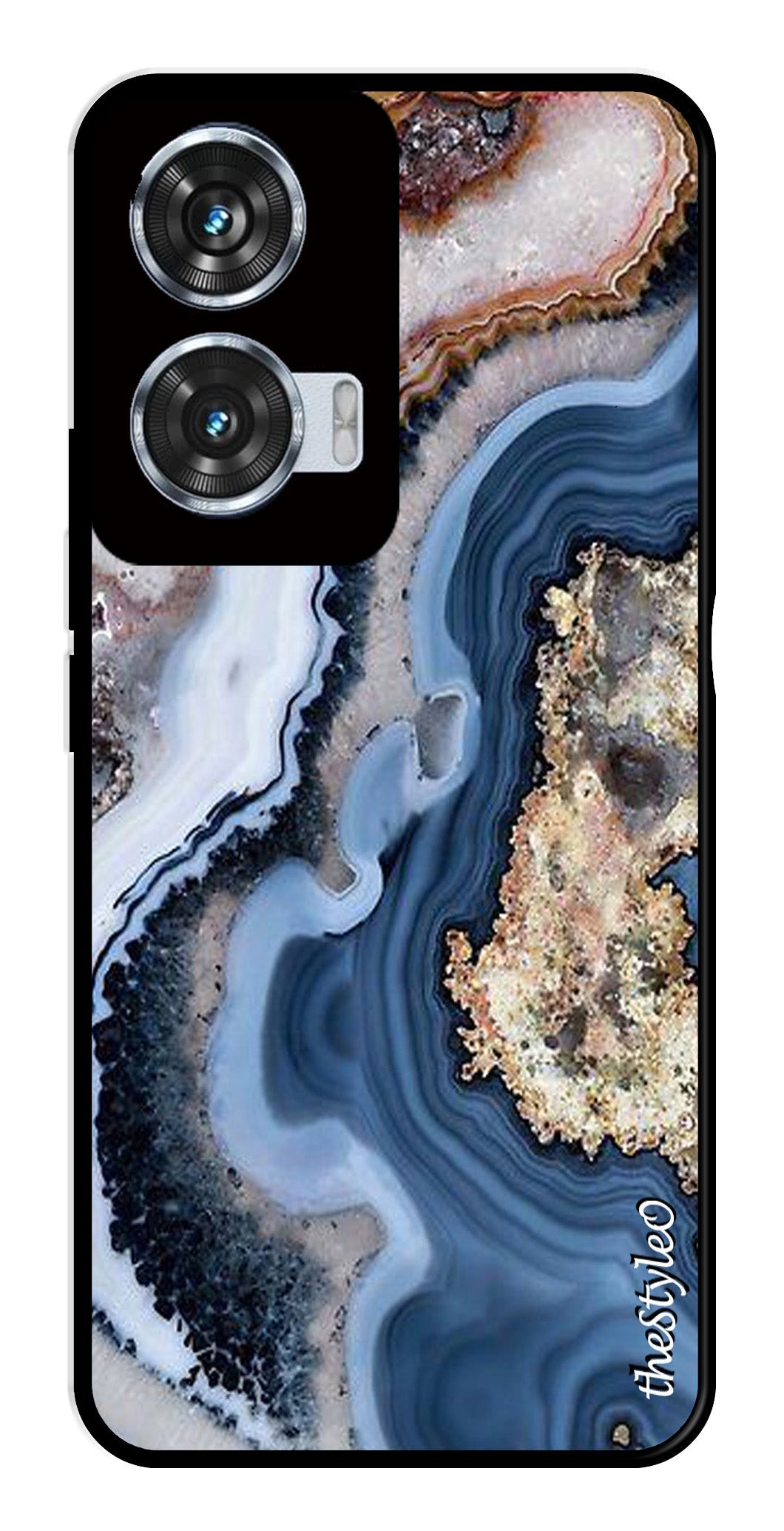 Floral Pattern Metal Mobile Case for Moto Edge 50 Fusion 5G Floral Pattern Metal Mobile Case for Moto Edge 50 Fusion 5G (Design No -52)