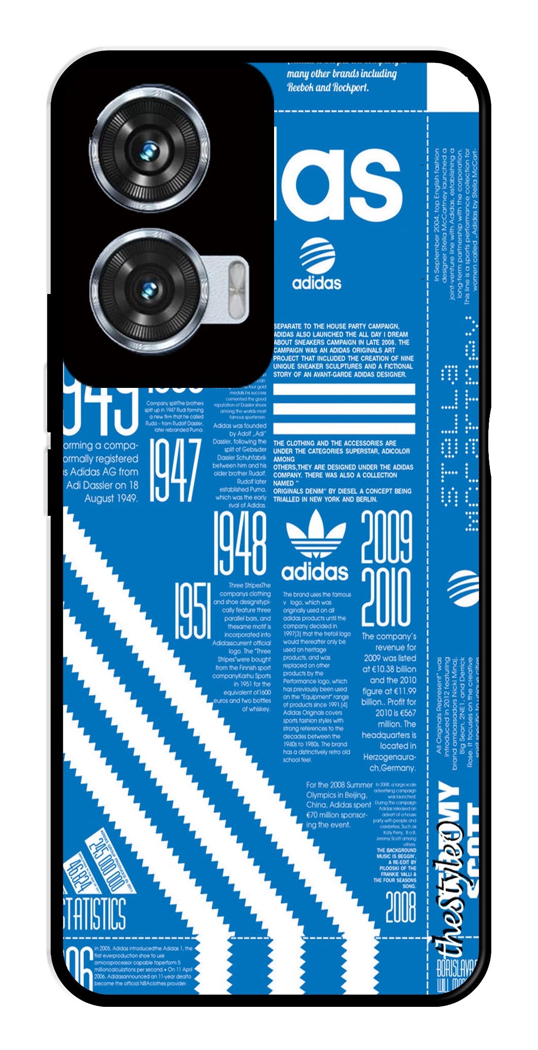 Adidas Design Metal Mobile Case for Moto Edge 50 Fusion 5G Adidas Design Metal Mobile Case for Moto Edge 50 Fusion 5G (Design No -58)