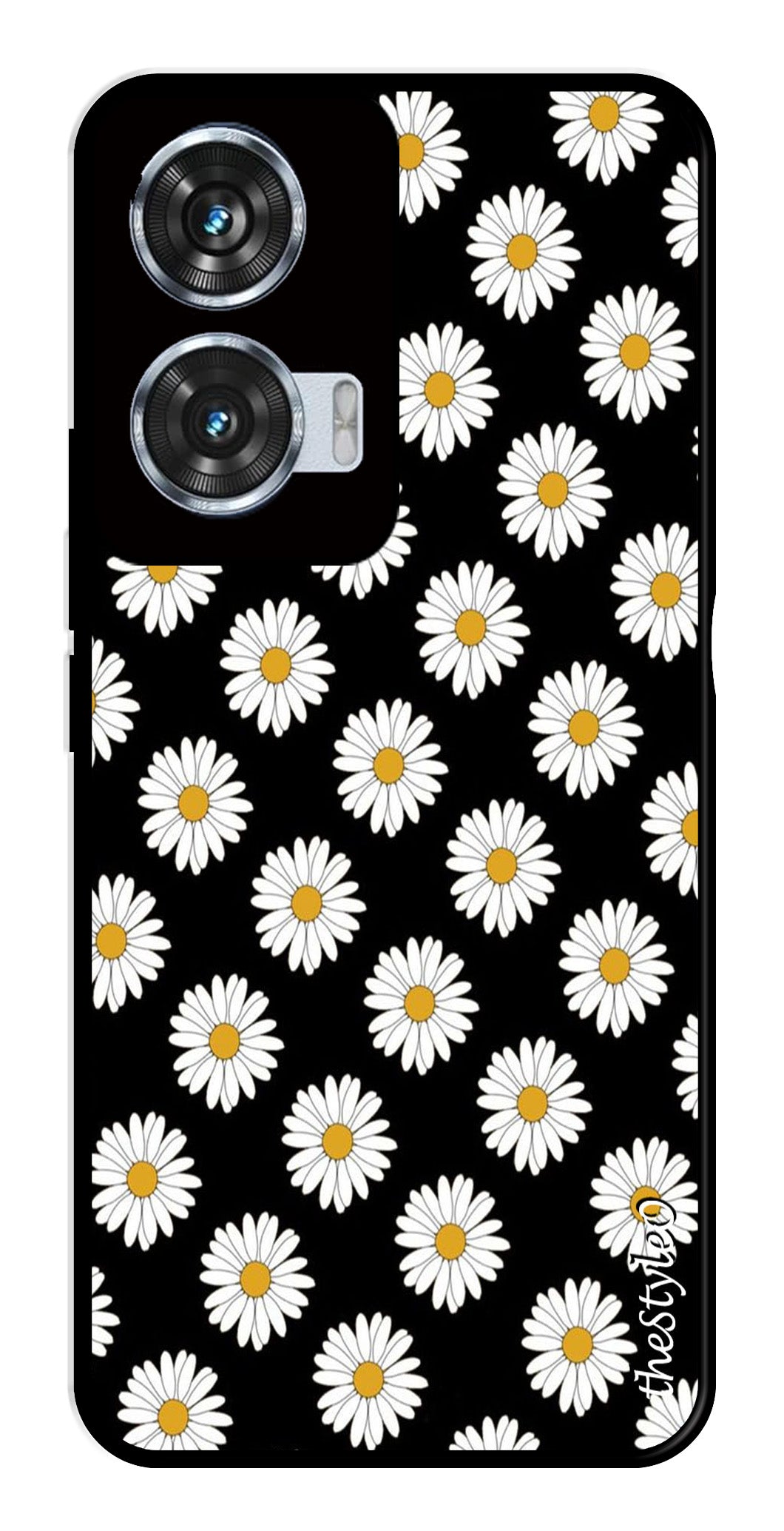 Daisy Flower Metal Mobile Case for Moto Edge 50 Fusion 5G Daisy Flower Metal Mobile Case for Moto Edge 50 Fusion 5G (Design No -75)