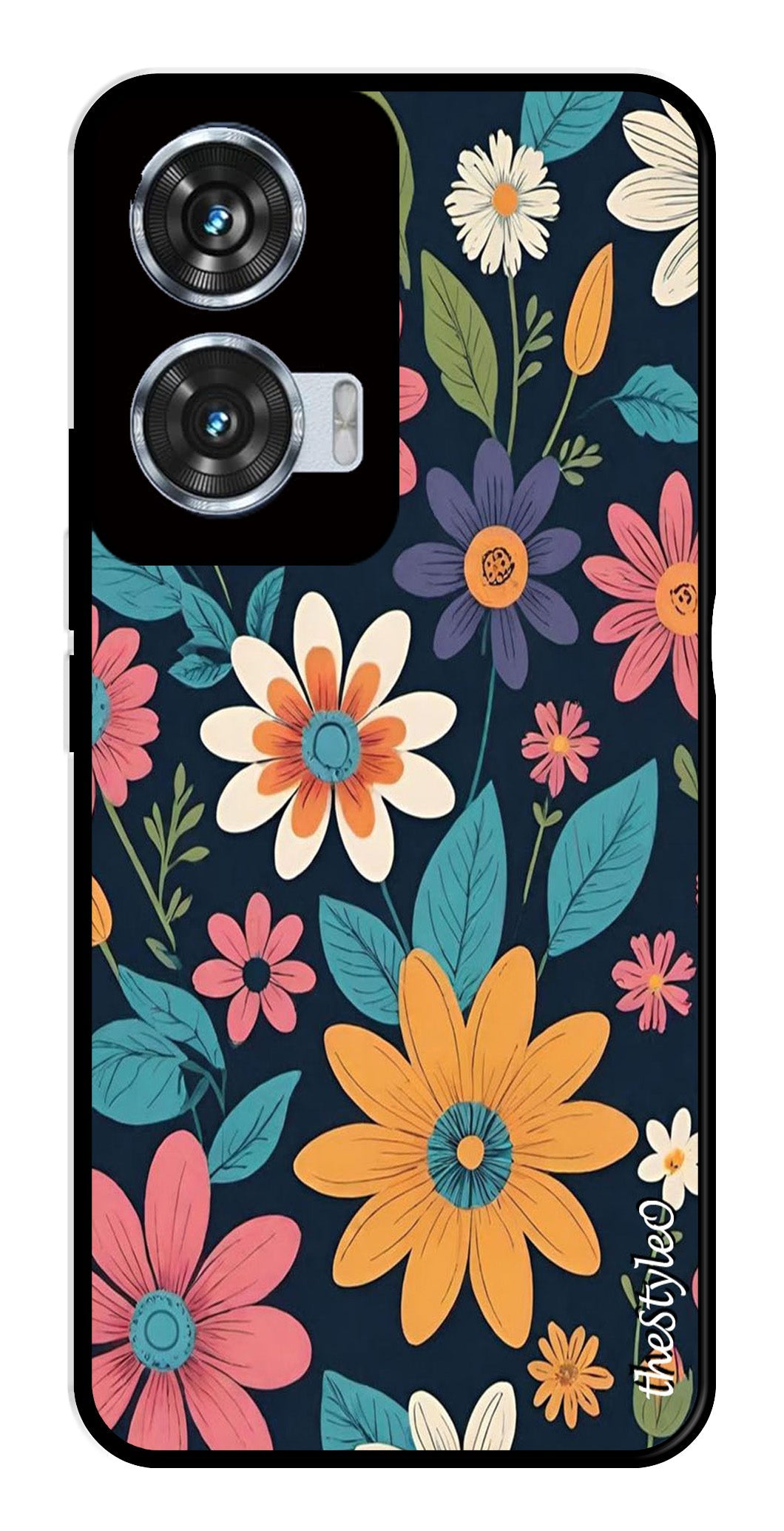 Colorful Abstract Metal Mobile Case for Moto Edge 50 Fusion 5G Colorful Abstract Metal Mobile Case for Moto Edge 50 Fusion 5G (Design No -76)