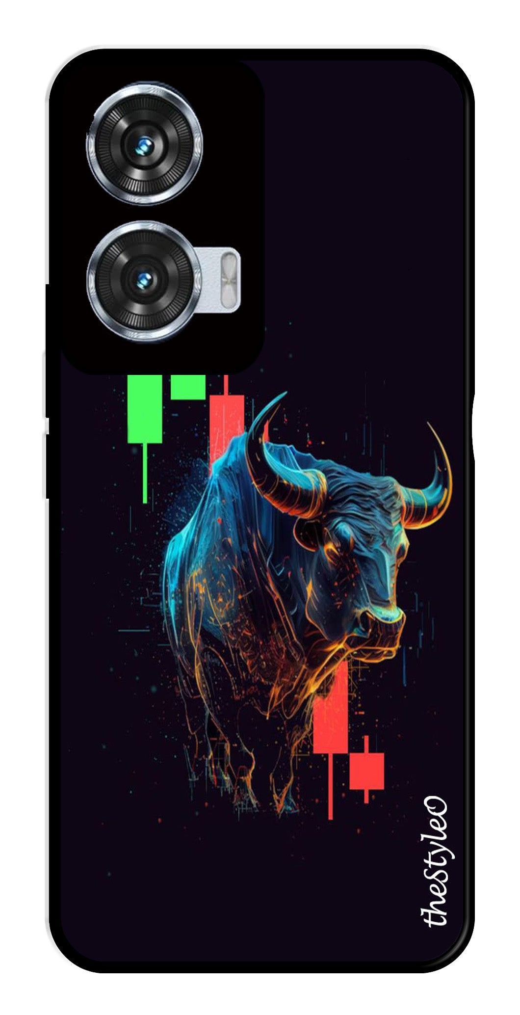 Stock Market Metal Mobile Case for Moto Edge 50 Fusion 5G Stock Market Metal Mobile Case for Moto Edge 50 Fusion 5G (Design No -77)