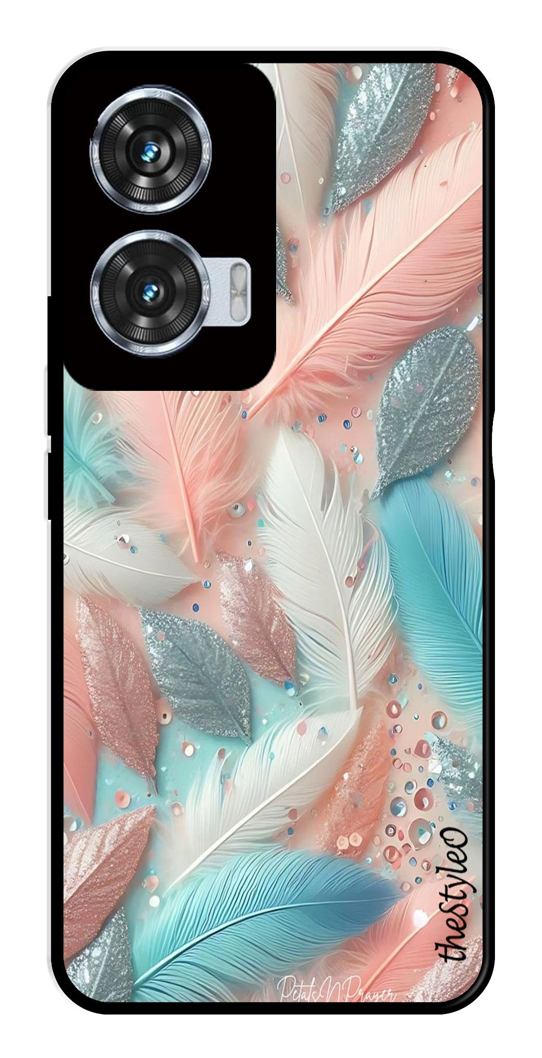 Feather Metal Mobile Case for Moto Edge 50 Fusion 5G Feather Metal Mobile Case for Moto Edge 50 Fusion 5G (Design No -84)