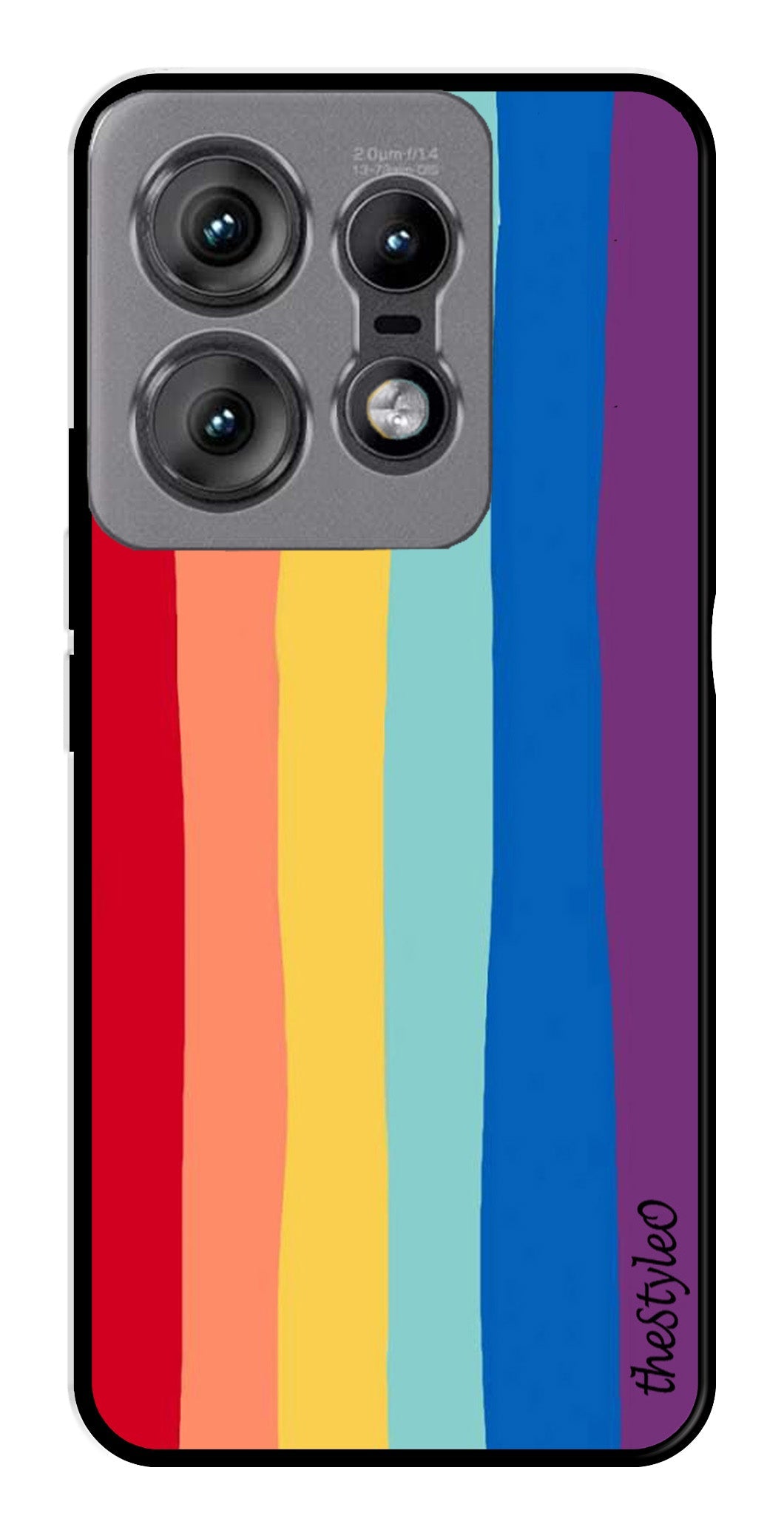 Rainbow MultiColor Metal Mobile Case for Moto Edge 50 Pro 5G Rainbow MultiColor Metal Mobile Case for Moto Edge 50 Pro 5G (Design No -03)