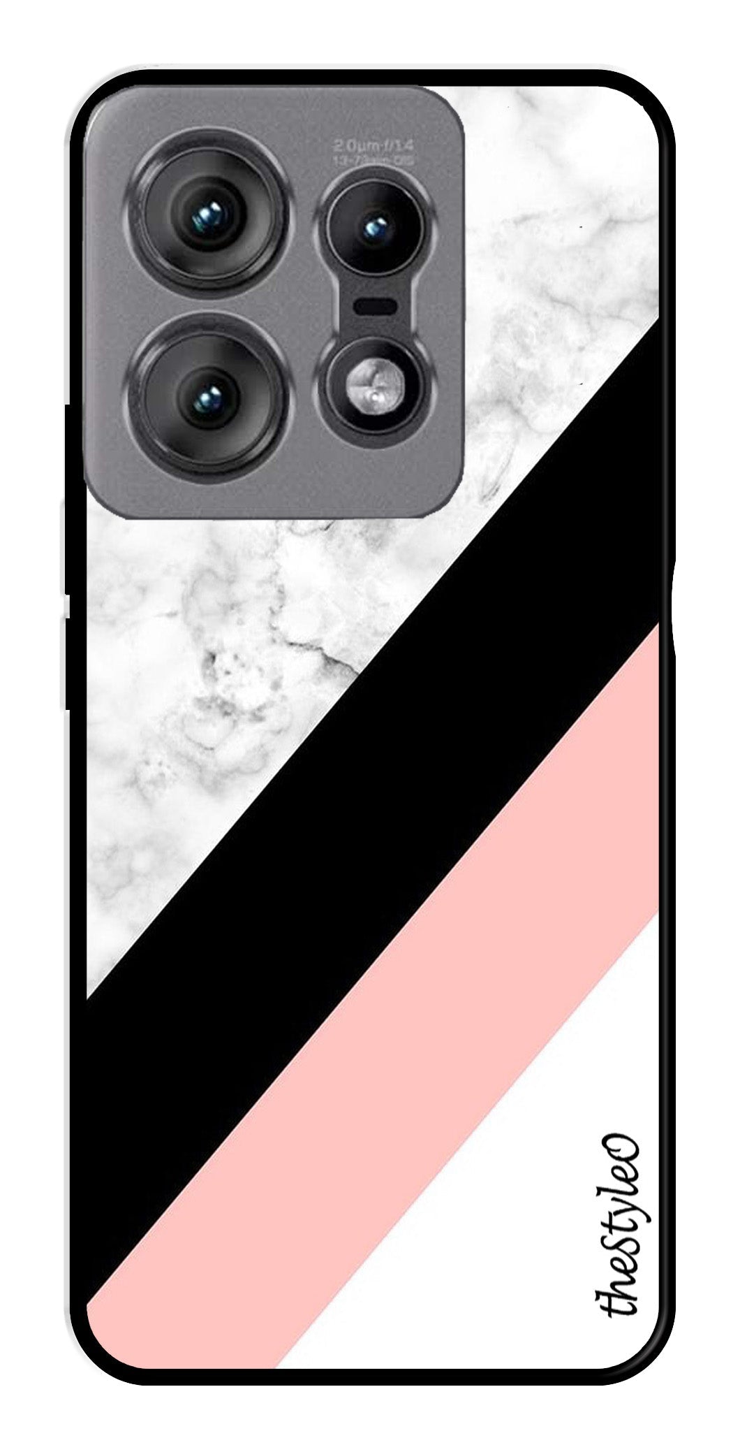 Pink Pattern Metal Mobile Case for Moto Edge 50 Pro 5G Pink Pattern Metal Mobile Case for Moto Edge 50 Pro 5G (Design No -23)