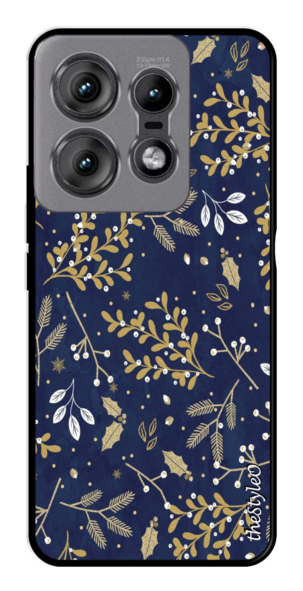 Leaves Design Metal Mobile Case for Moto Edge 50 Pro 5G Leaves Design Metal Mobile Case for Moto Edge 50 Pro 5G (Design No -51)
