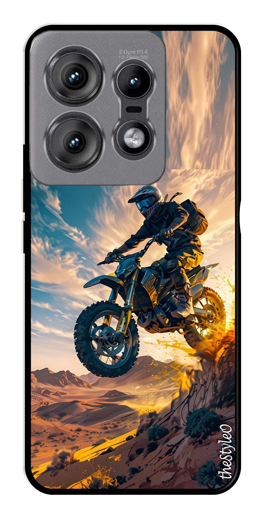 Bike Rider Metal Mobile Case for Moto Edge 50 Pro 5G Bike Rider Metal Mobile Case for Moto Edge 50 Pro 5G (Design No -59)