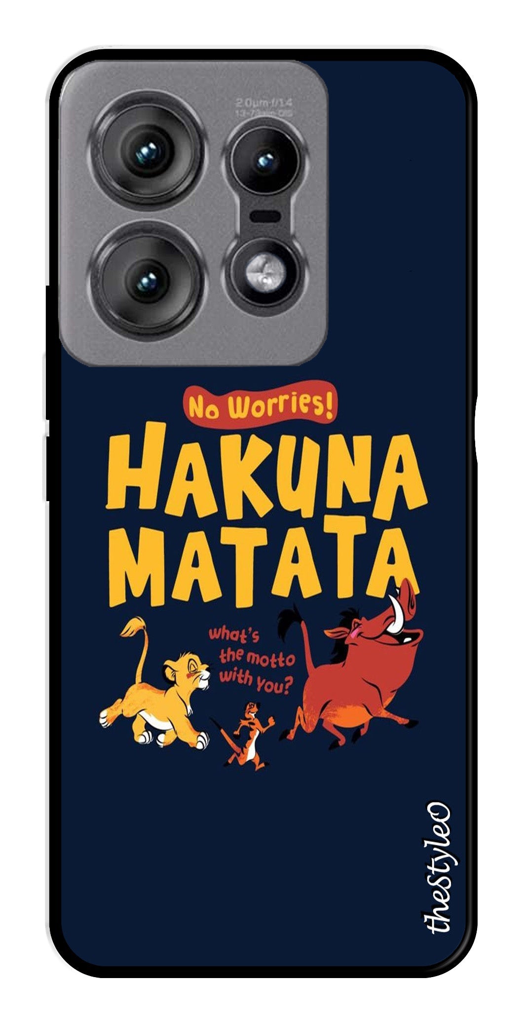 Hakuna Matata Metal Mobile Case for Moto Edge 50 Pro 5G Hakuna Matata Metal Mobile Case for Moto Edge 50 Pro 5G (Design No -62)