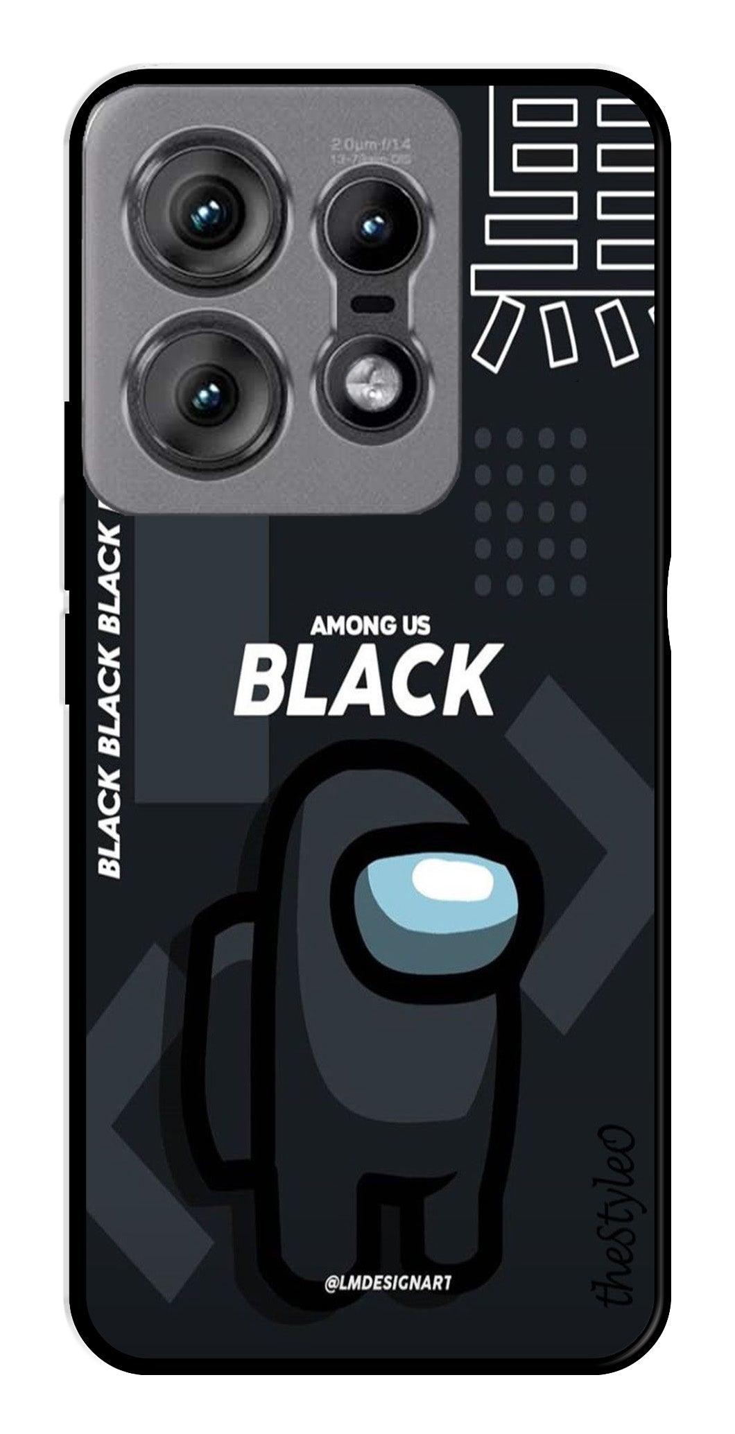 Among us Black Metal Mobile Case for Moto Edge 50 Pro 5G Among us Black Metal Mobile Case for Moto Edge 50 Pro 5G (Design No -67)