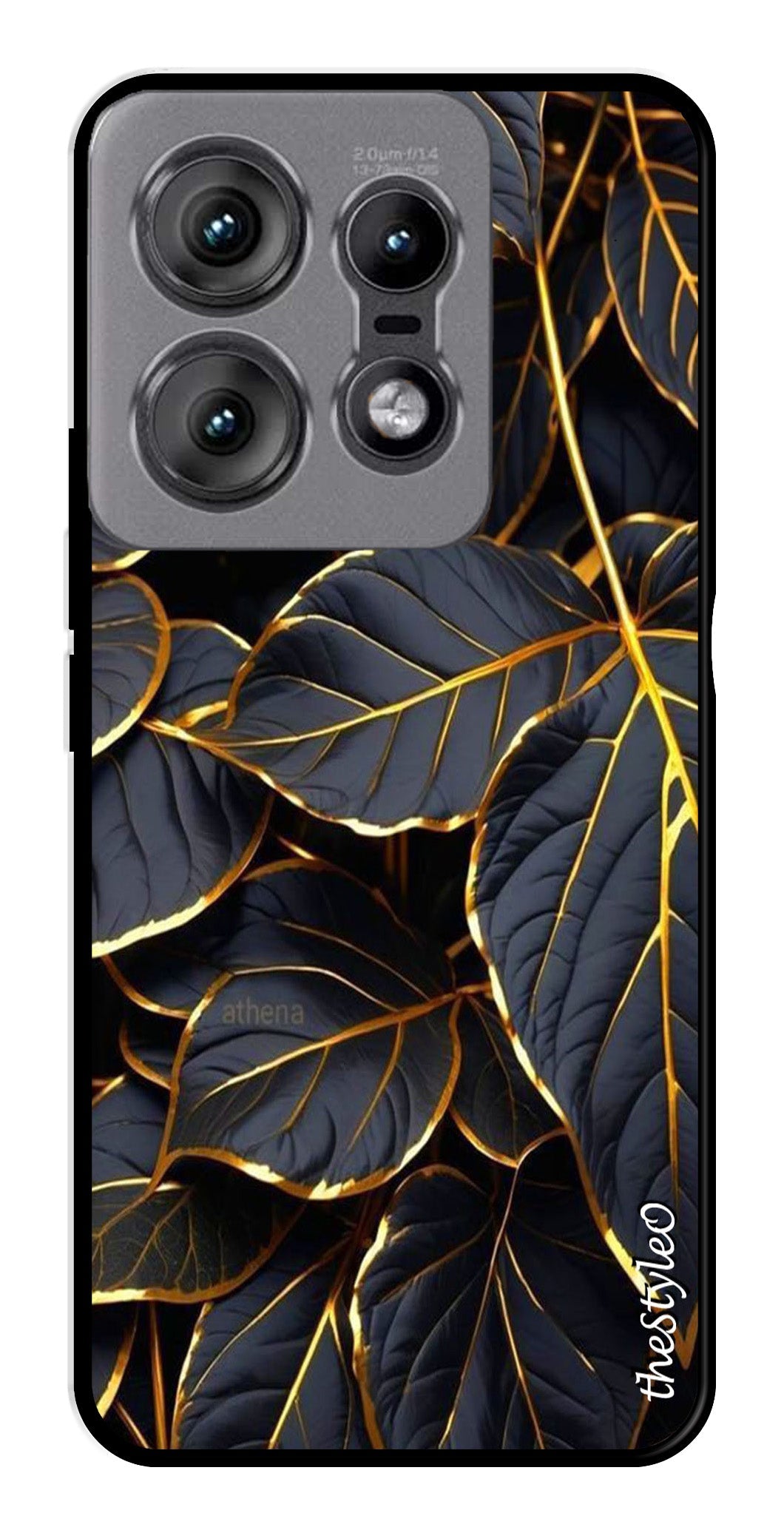 Gold Leaf Metal Mobile Case for Moto Edge 50 Pro 5G Gold Leaf Metal Mobile Case for Moto Edge 50 Pro 5G (Design No -73)