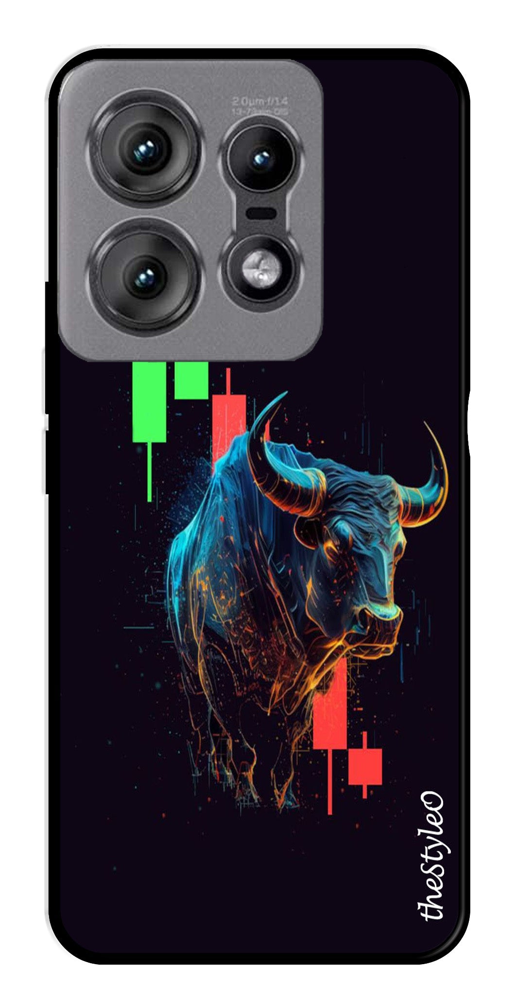 Stock Market Metal Mobile Case for Moto Edge 50 Pro 5G Stock Market Metal Mobile Case for Moto Edge 50 Pro 5G (Design No -77)
