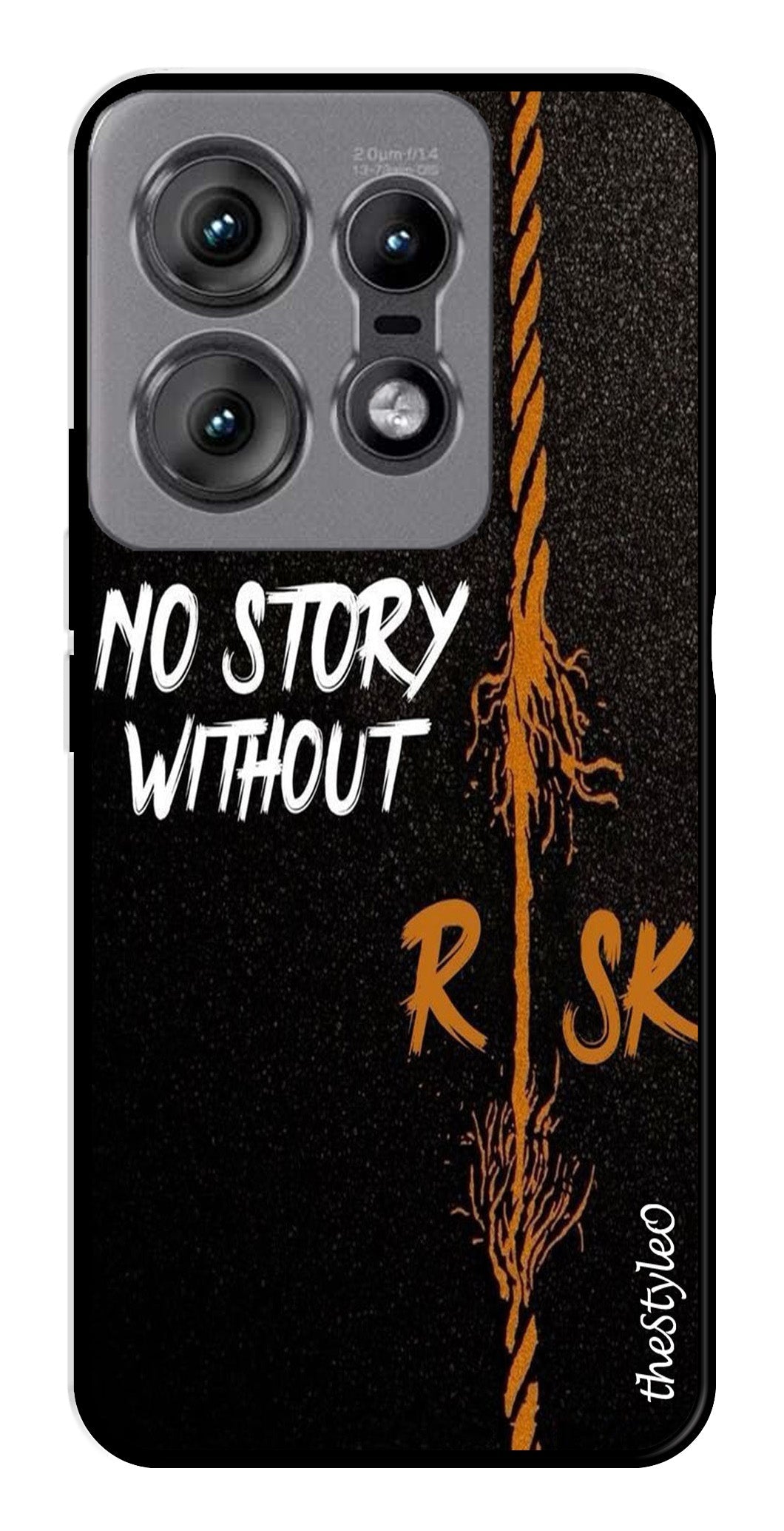 No Story without Risk Metal Mobile Case for Moto Edge 50 Pro 5G No Story without Risk Metal Mobile Case for Moto Edge 50 Pro 5G (Design No -82)