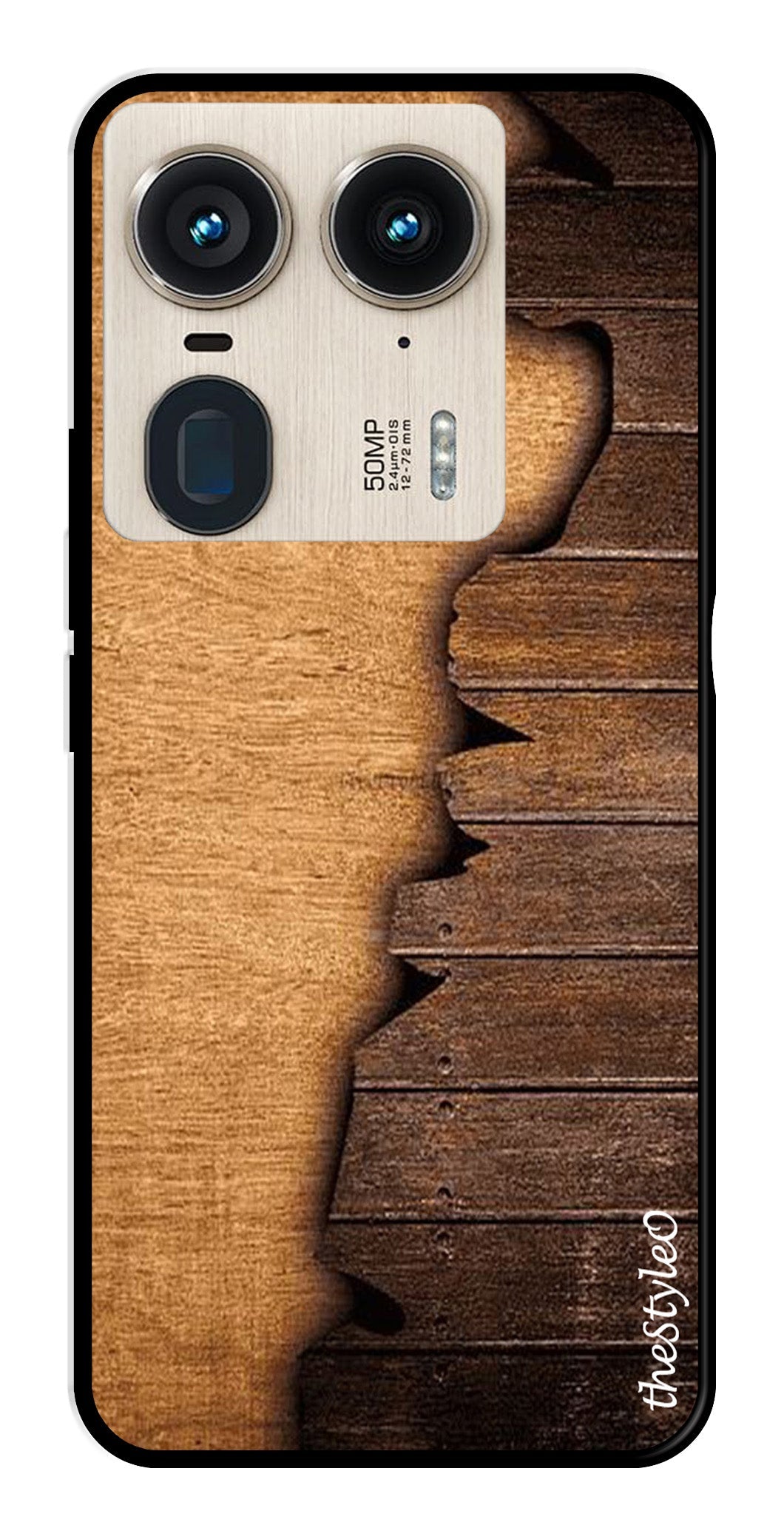 Wooden Design Metal Mobile Case for Moto Edge 50 Ultra 5G Wooden Design Metal Mobile Case for Moto Edge 50 Ultra 5G (Design No -13)