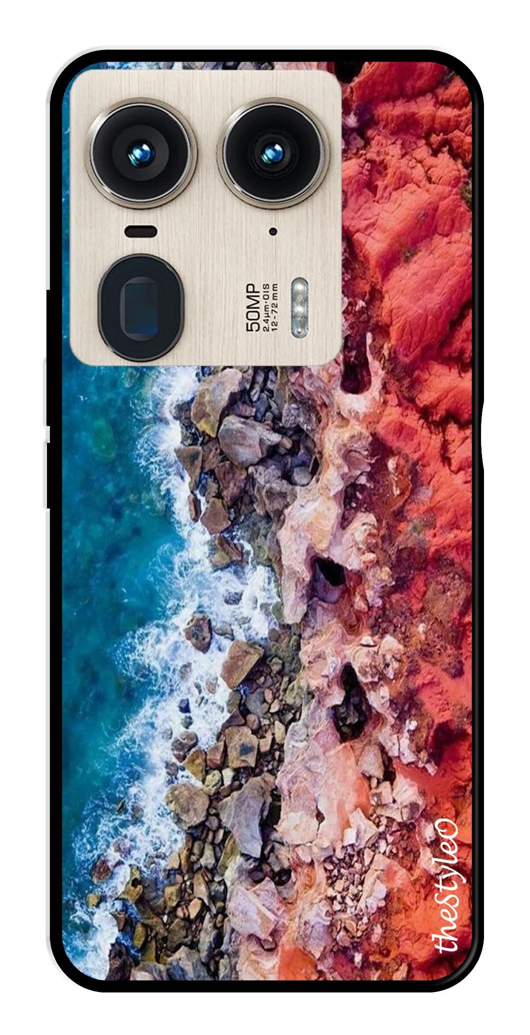 MultiColor Pattern Metal Mobile Case for Moto Edge 50 Ultra 5G MultiColor Pattern Metal Mobile Case for Moto Edge 50 Ultra 5G (Design No -17)