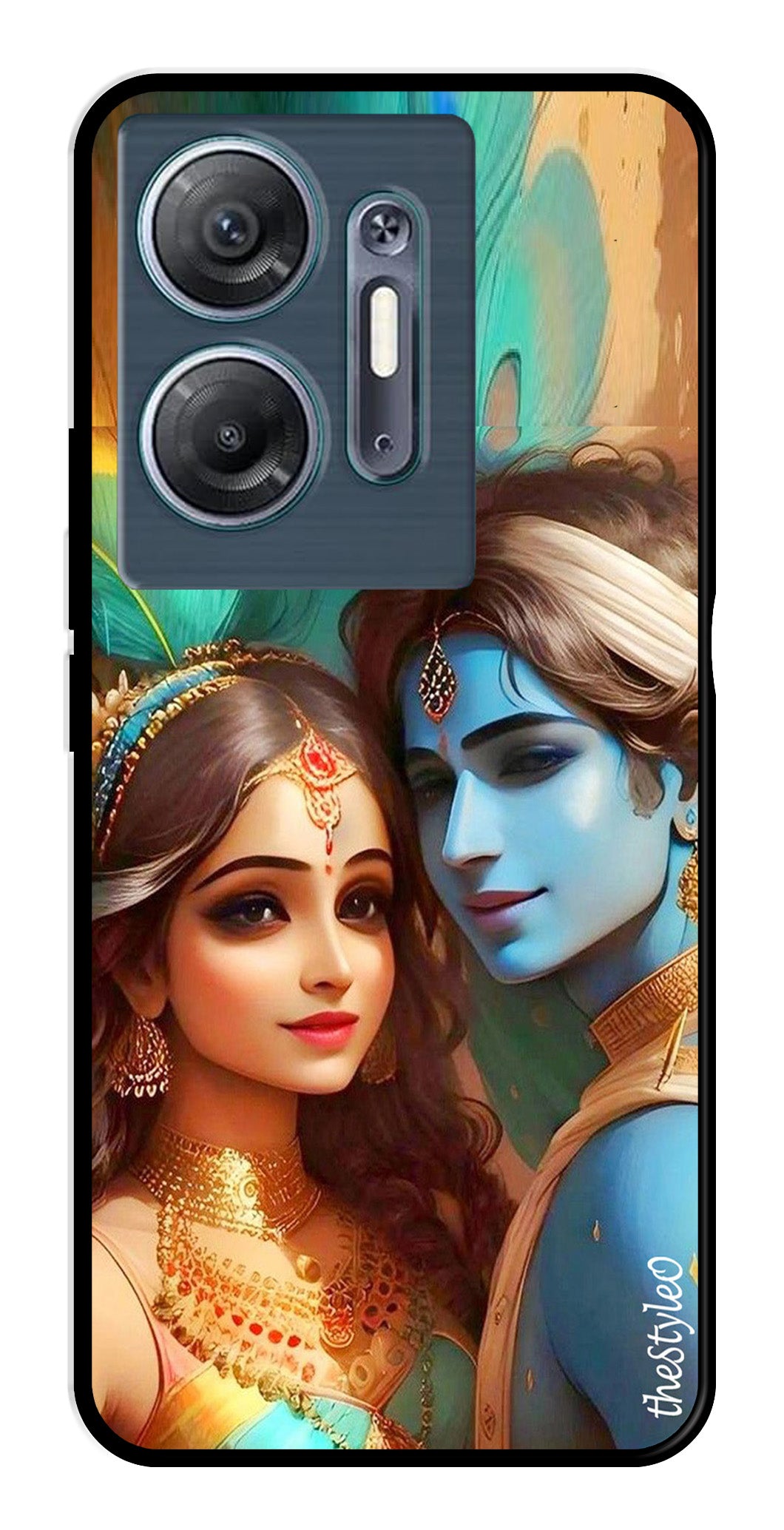 Lord Radha Krishna Metal Mobile Case for Infinix Hot 30 5G Lord Radha Krishna Metal Mobile Case for Infinix Hot 30 5G (Design No -01)