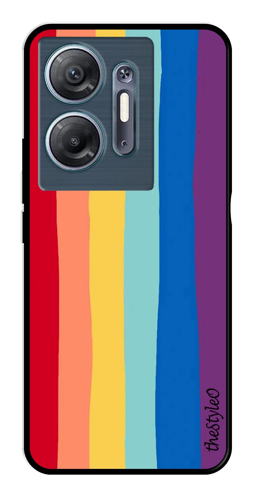 Rainbow MultiColor Metal Mobile Case for Infinix Hot 30 5G Rainbow MultiColor Metal Mobile Case for Infinix Hot 30 5G (Design No -03)