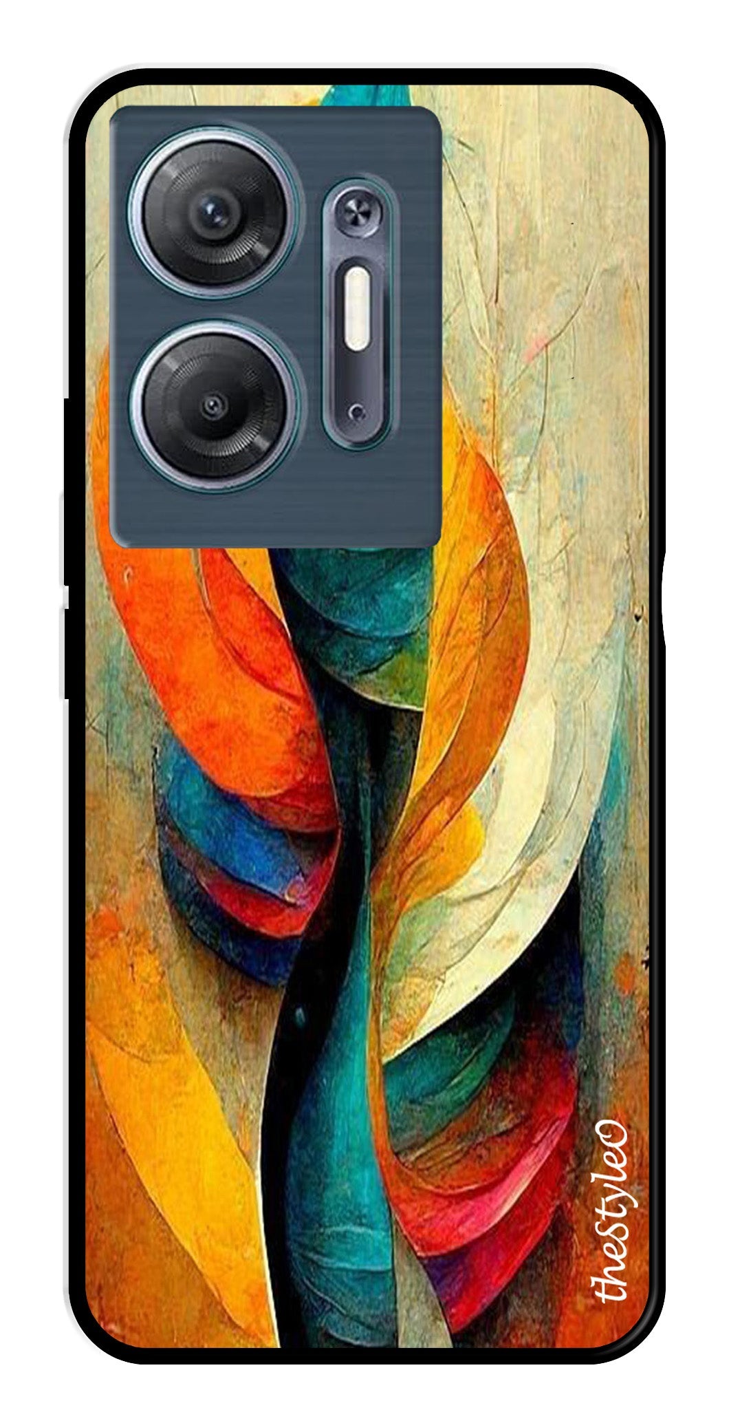 Modern Art Metal Mobile Case for Infinix Hot 30 5G Modern Art Metal Mobile Case for Infinix Hot 30 5G (Design No -11)