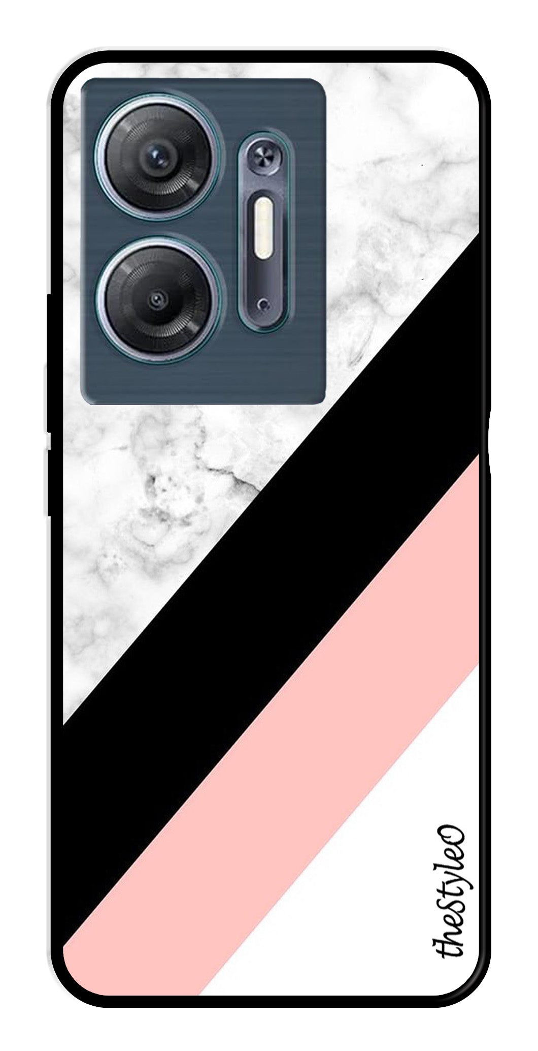 Pink Pattern Metal Mobile Case for Infinix Hot 30 5G Pink Pattern Metal Mobile Case for Infinix Hot 30 5G (Design No -23)