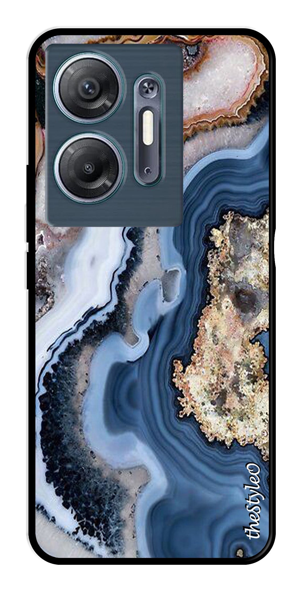 Floral Pattern Metal Mobile Case for Infinix Hot 30 5G Floral Pattern Metal Mobile Case for Infinix Hot 30 5G (Design No -52)