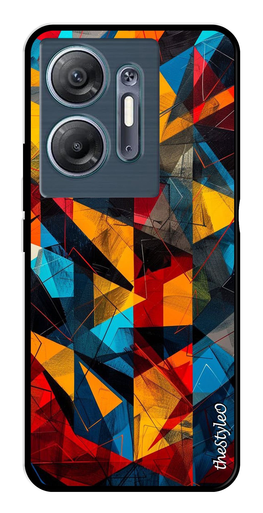 Abstract Art Metal Mobile Case for Infinix Hot 30 5G (Design No -57)