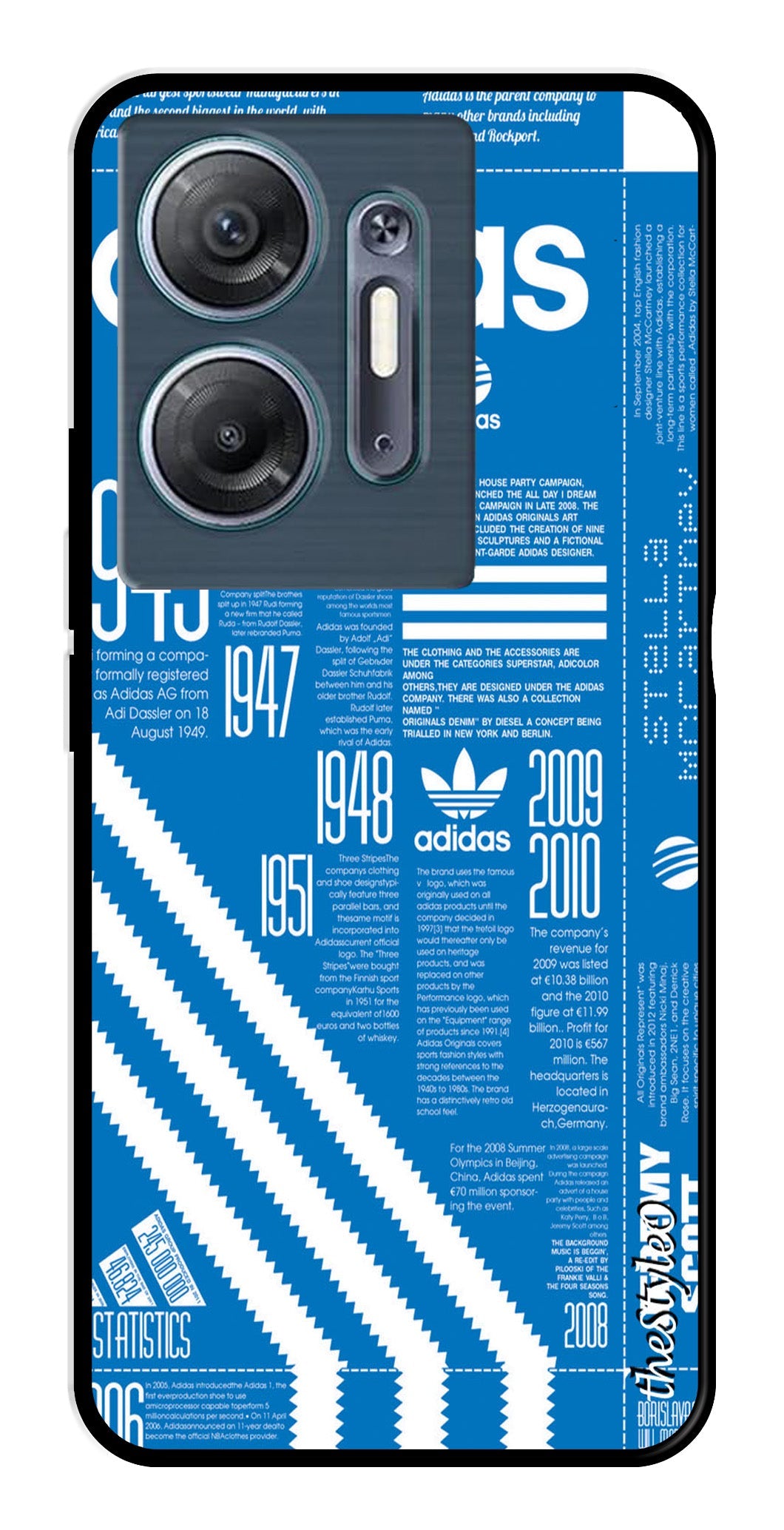 Adidas Design Metal Mobile Case for Infinix Hot 30 5G (Design No -58)