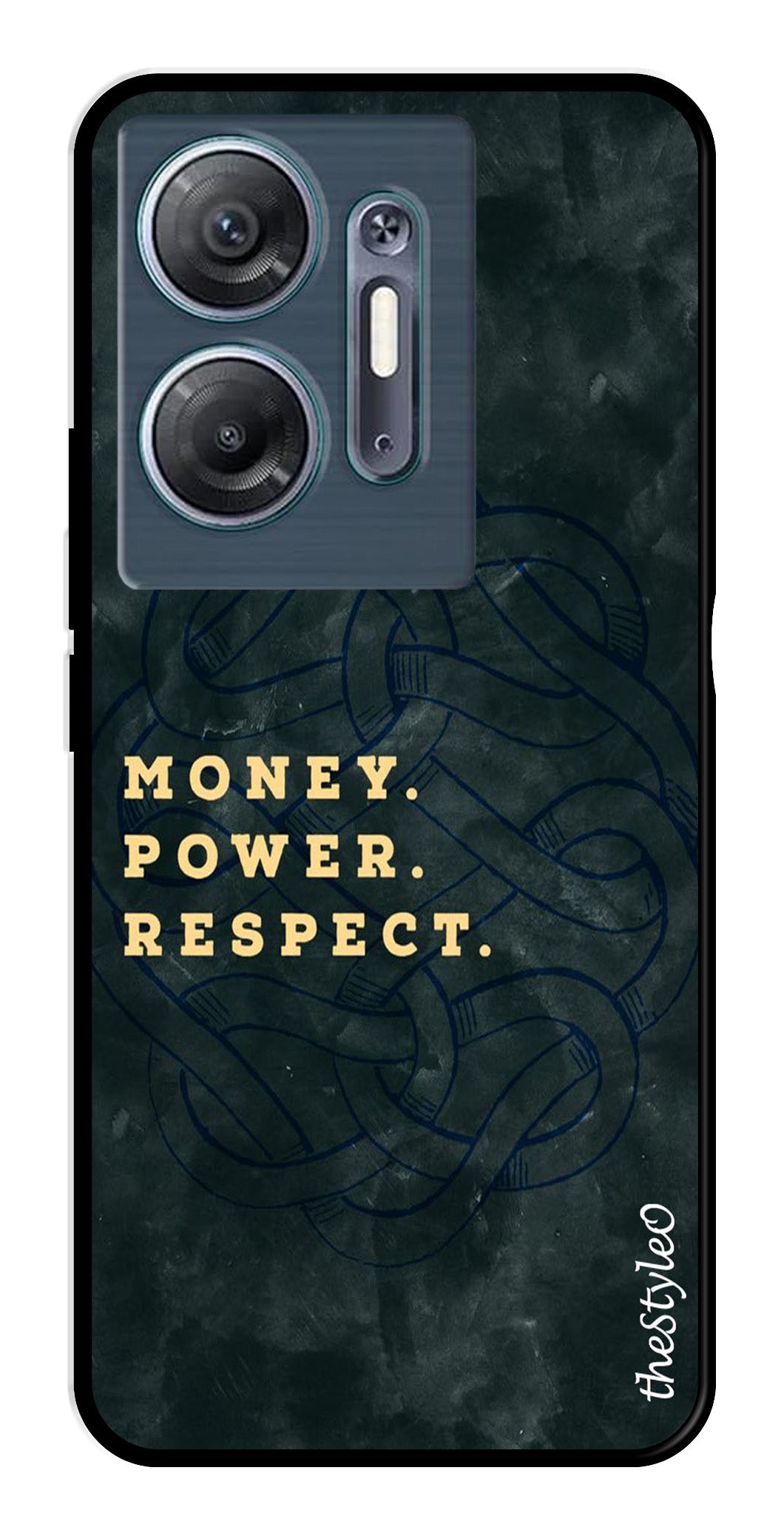 Money Power Respect Metal Mobile Case for Infinix Hot 30 5G Money Power Respect Metal Mobile Case for Infinix Hot 30 5G (Design No -79)