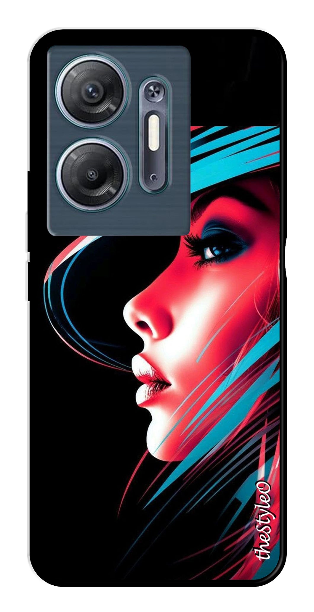 Elegant Woman Metal Mobile Case for Infinix Hot 30 5G Elegant Woman Metal Mobile Case for Infinix Hot 30 5G (Design No -86)