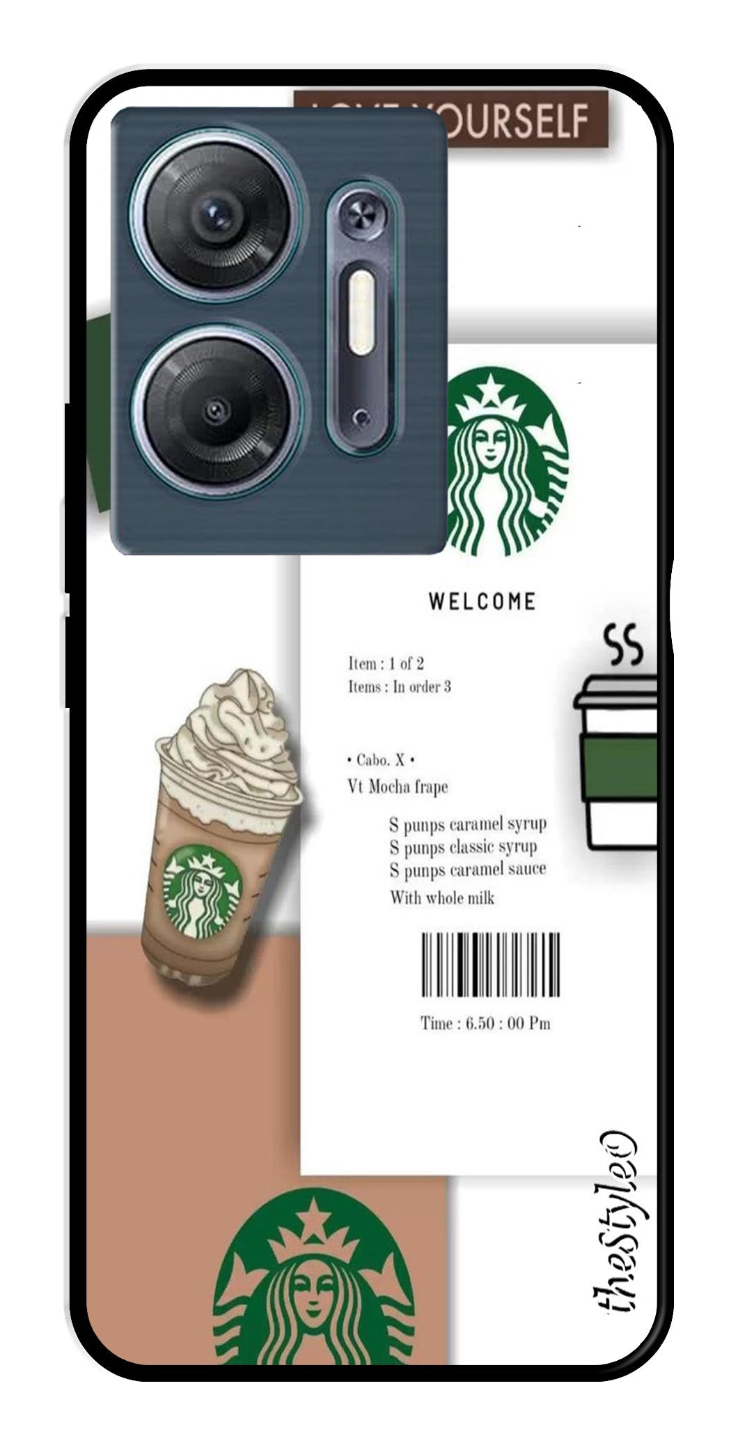 Starbucks Metal Mobile Case for Infinix Hot 30 5G Starbucks Metal Mobile Case for Infinix Hot 30 5G (Design No -91)