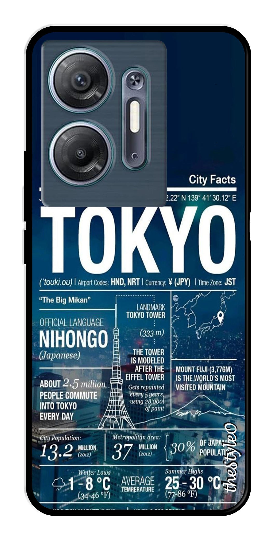 Tokyo Metal Mobile Case for Infinix Hot 30 5G Tokyo Metal Mobile Case for Infinix Hot 30 5G (Design No -93)