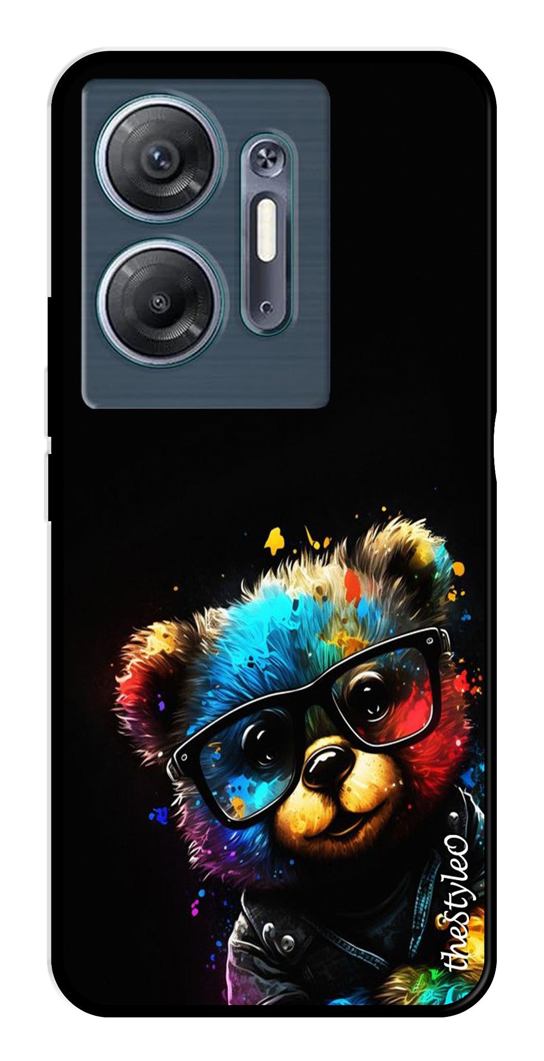 Teddy Bear Metal Mobile Case for Infinix Hot 30 5G Teddy Bear Metal Mobile Case for Infinix Hot 30 5G (Design No -94)
