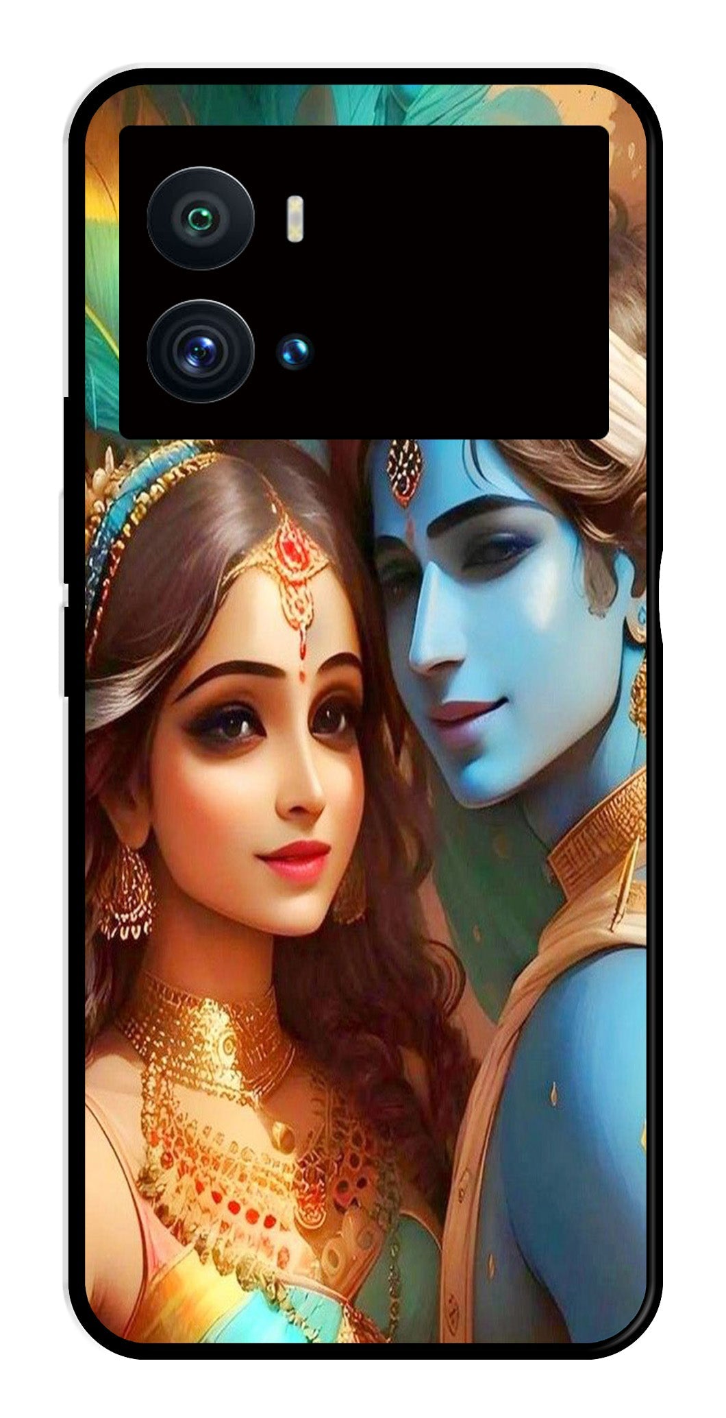 Lord Radha Krishna Metal Mobile Case for iQOO 9 Pro Lord Radha Krishna Metal Mobile Case for iQOO 9 Pro (Design No -01)