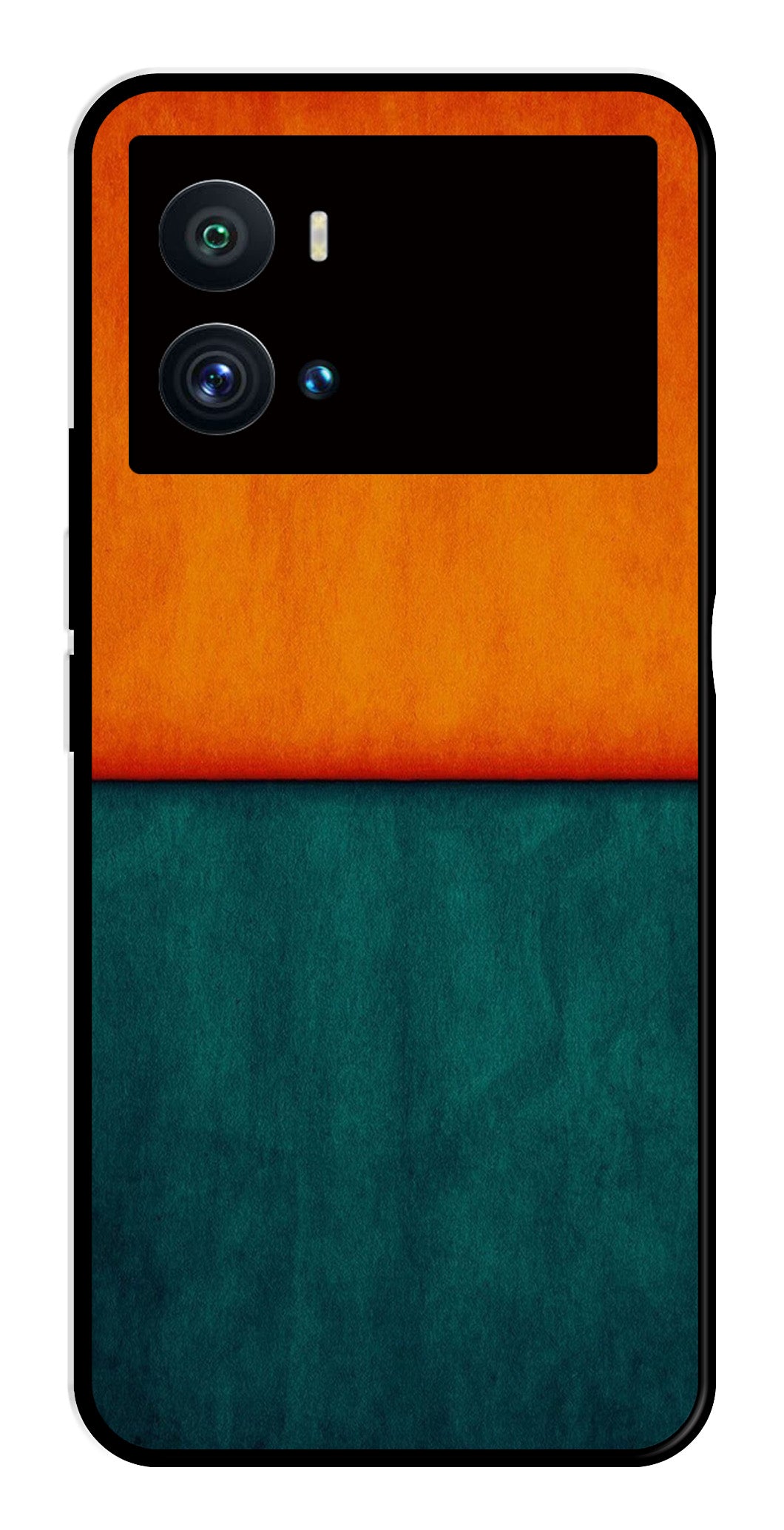 Orange Green Pattern Metal Mobile Case for iQOO 9 Pro Orange Green Pattern Metal Mobile Case for iQOO 9 Pro (Design No -45)