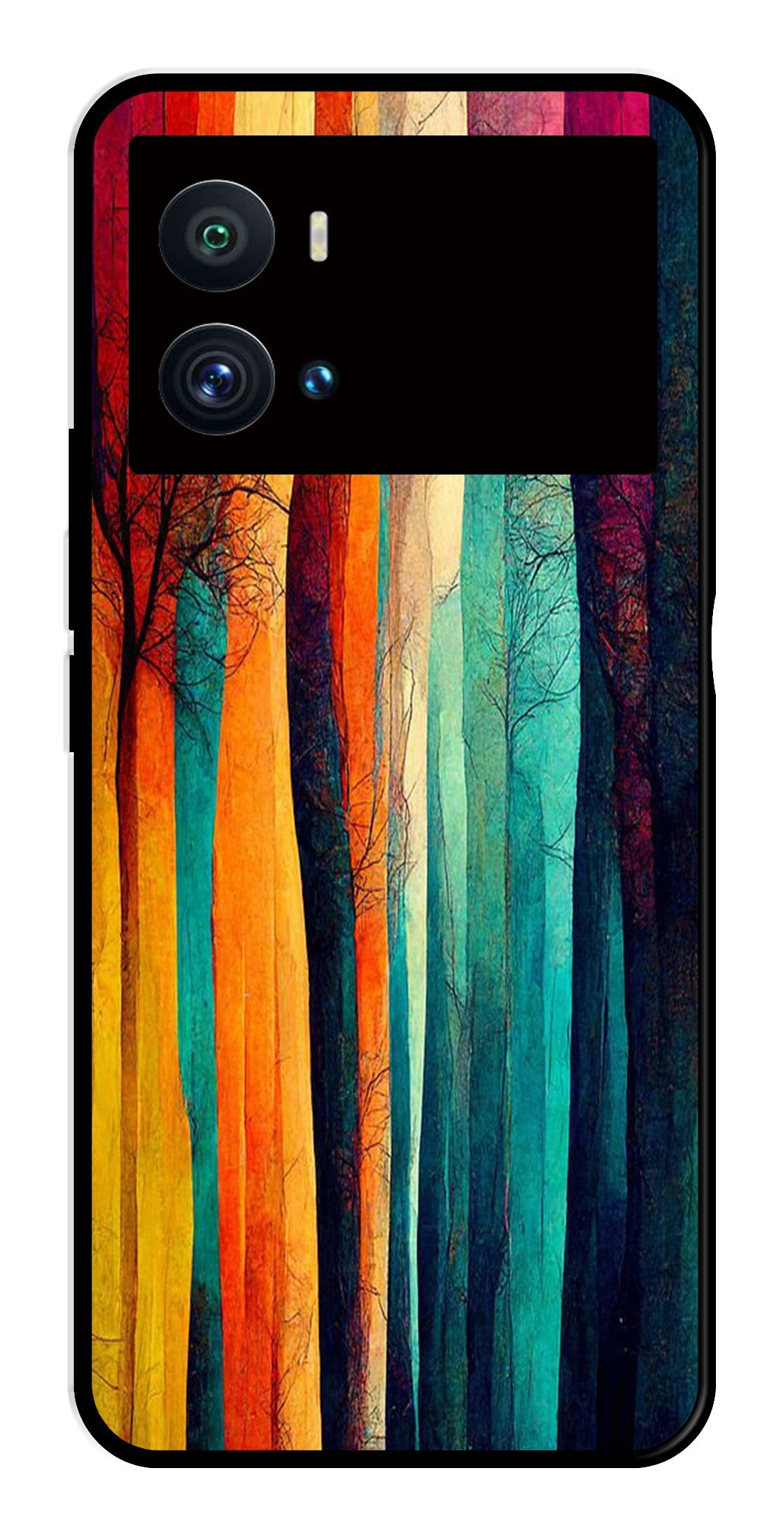 Modern Art Colorful Metal Mobile Case for iQOO 9 Pro Modern Art Colorful Metal Mobile Case for iQOO 9 Pro (Design No -47)