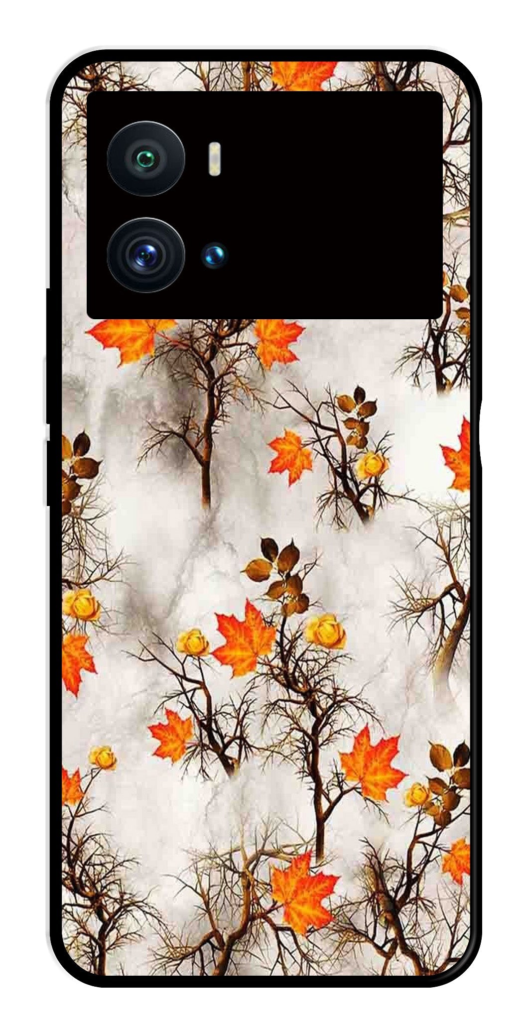 Autumn leaves Metal Mobile Case for iQOO 9 Pro (Design No -55)