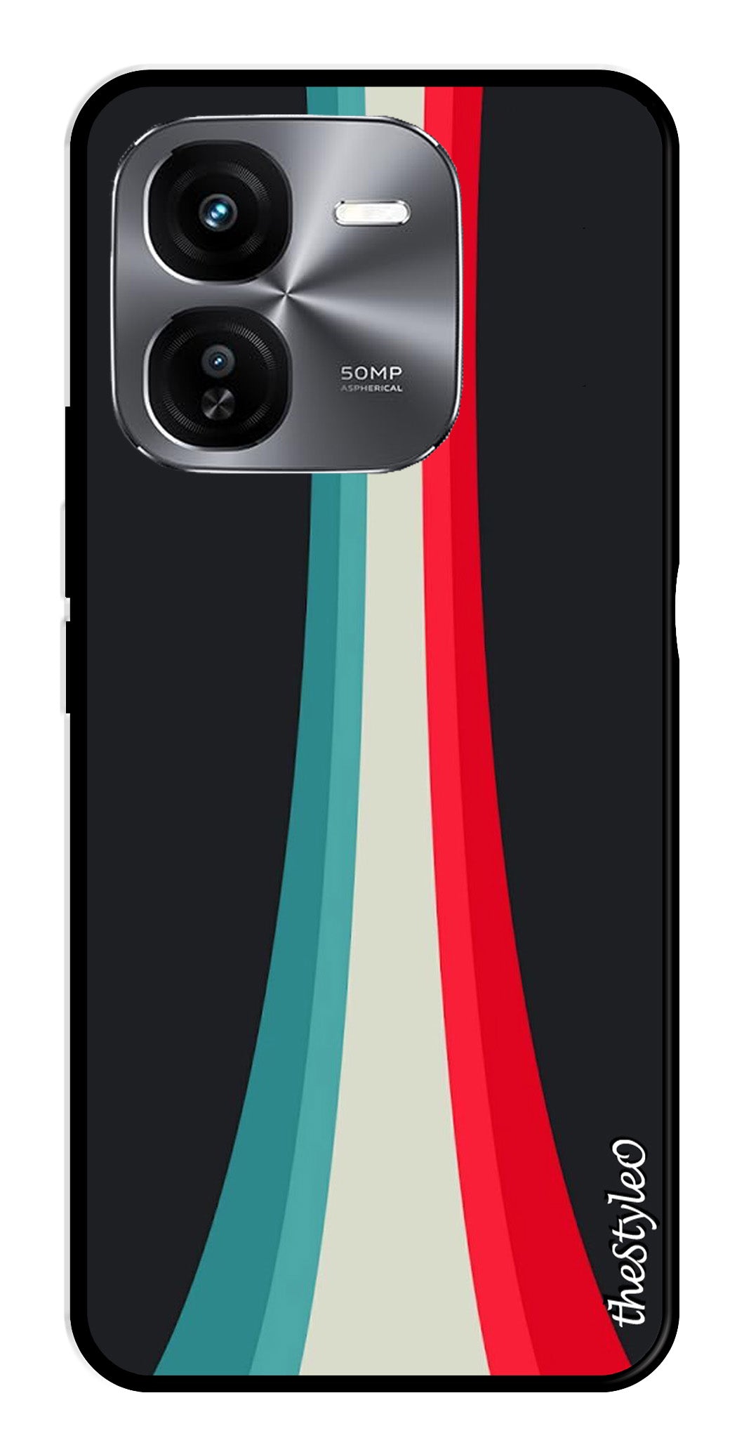 Modern Art Colorful Metal Mobile Case for iQOO Z9X 5G Modern Art Colorful Metal Mobile Case for iQOO Z9X 5G (Design No -47)